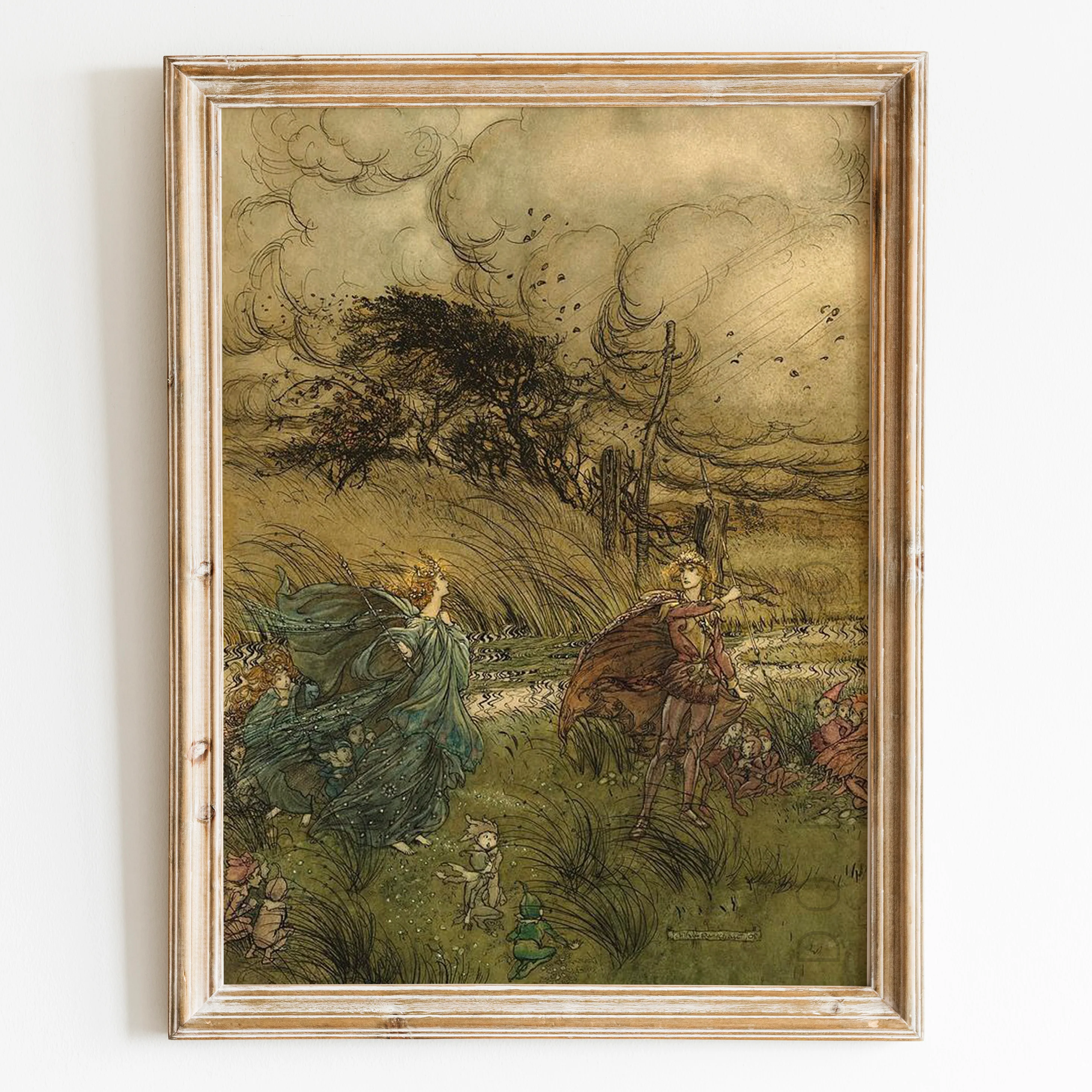 A Midsummer Night's Dream Scene (1908) by Arthur Rackham