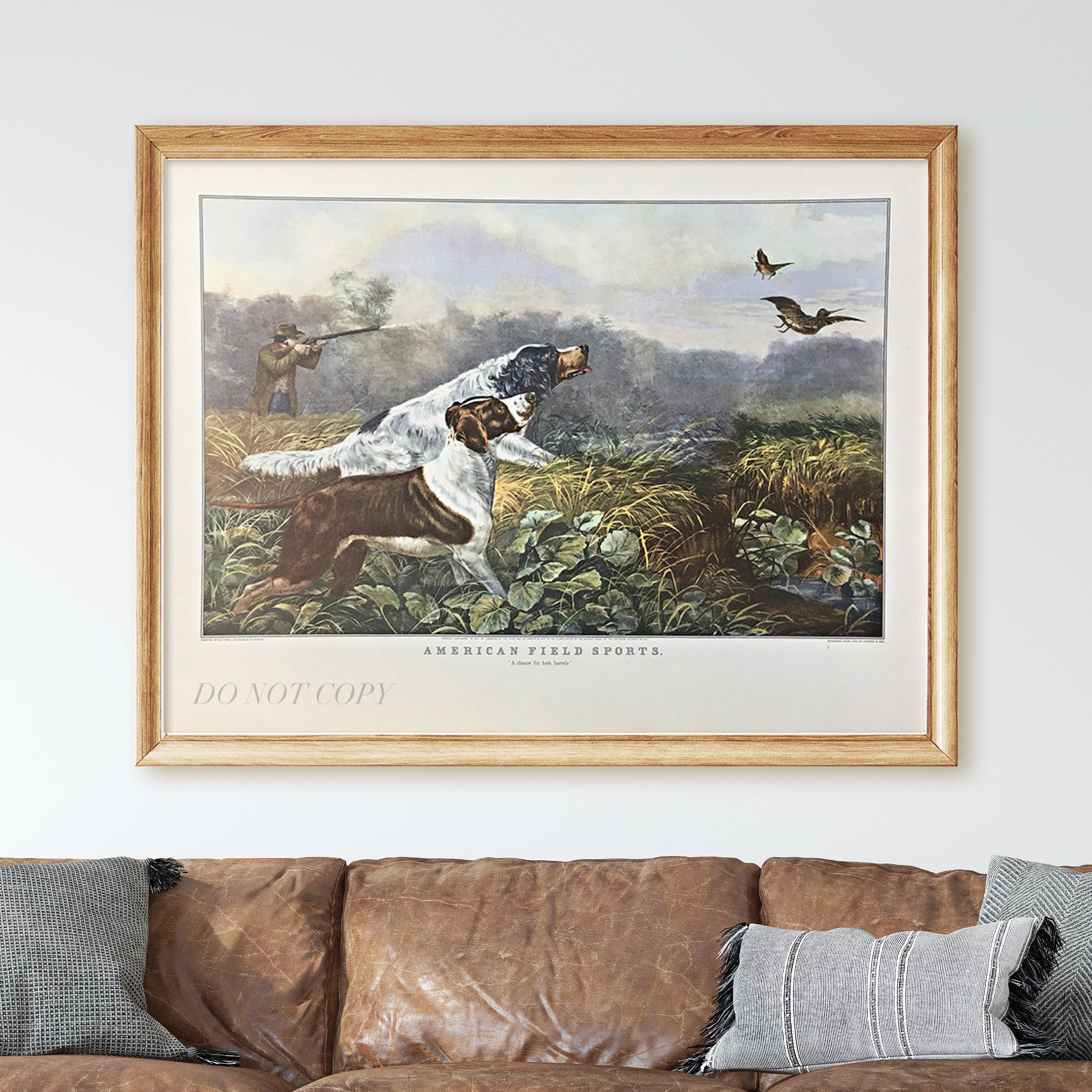 American Field Sports "A Chance for Both Barrels" by Currier & Ives 1857 - Image 2
