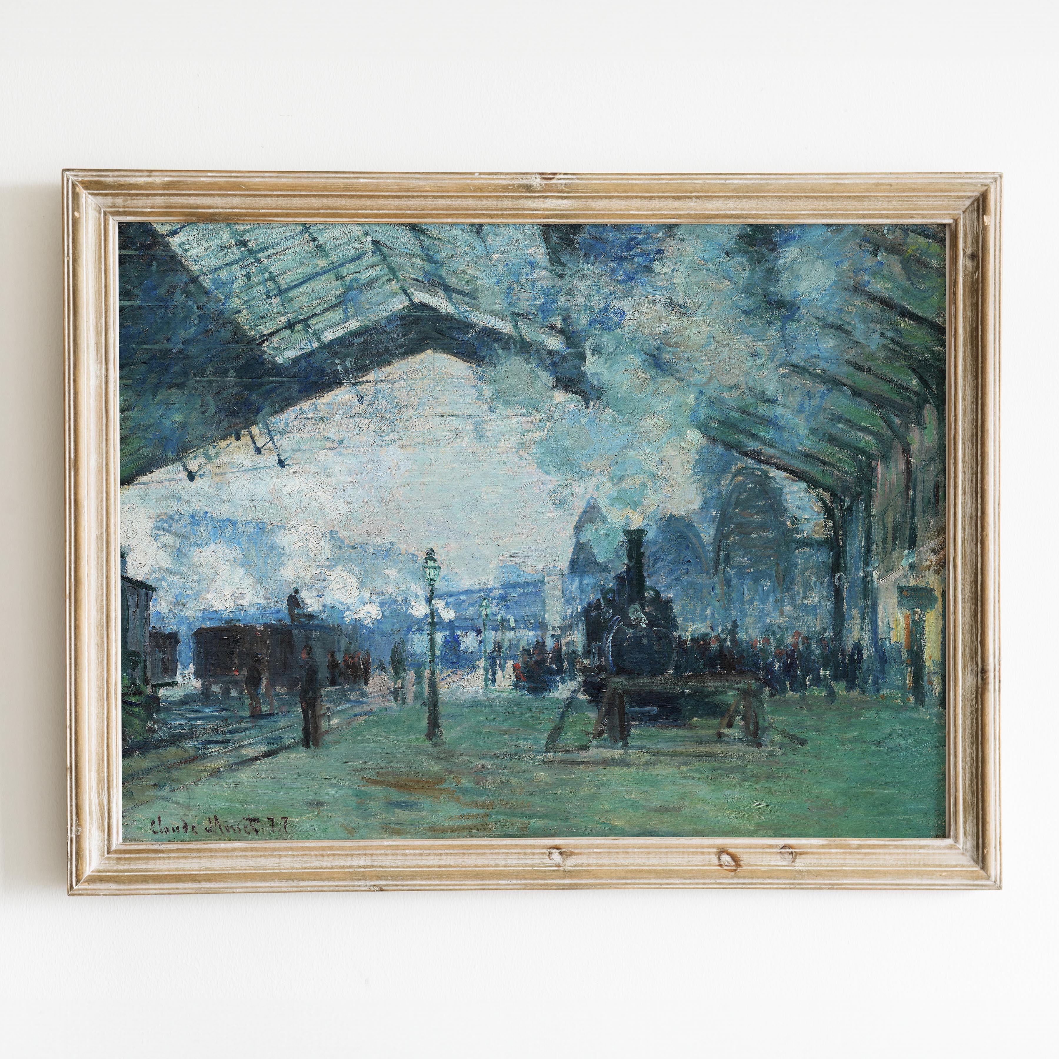 Arrival of the Normandy Train, Gare Saint-Lazare (1887) by Claude Monet