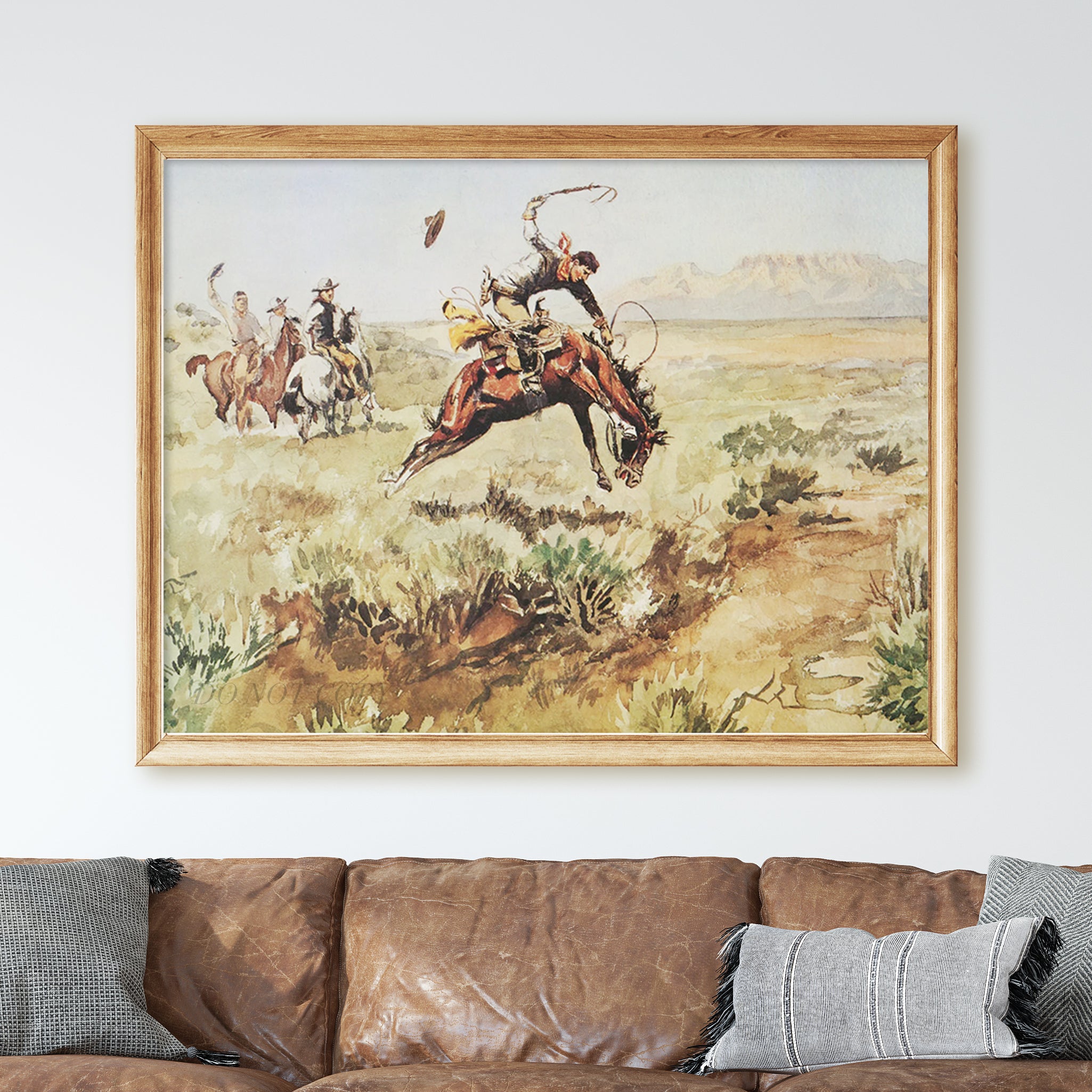 Bronco Busting by Charles M Russell - Image 2