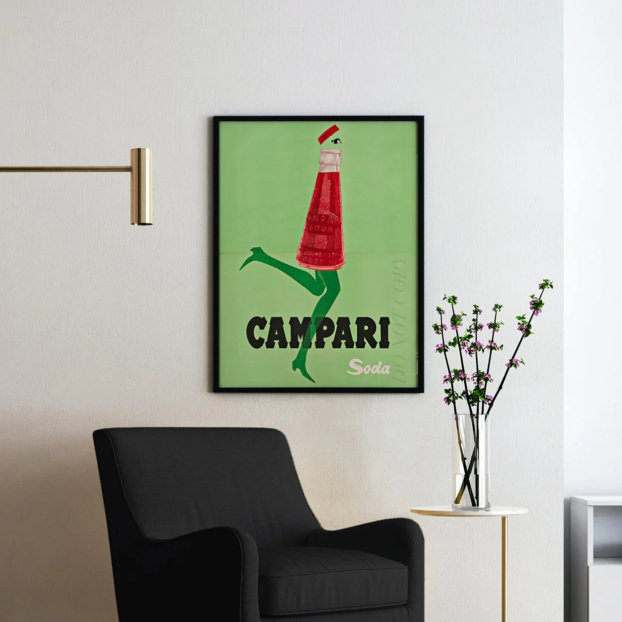 Campari Soda Poster Corre Col Tempo 1968 - Image 2