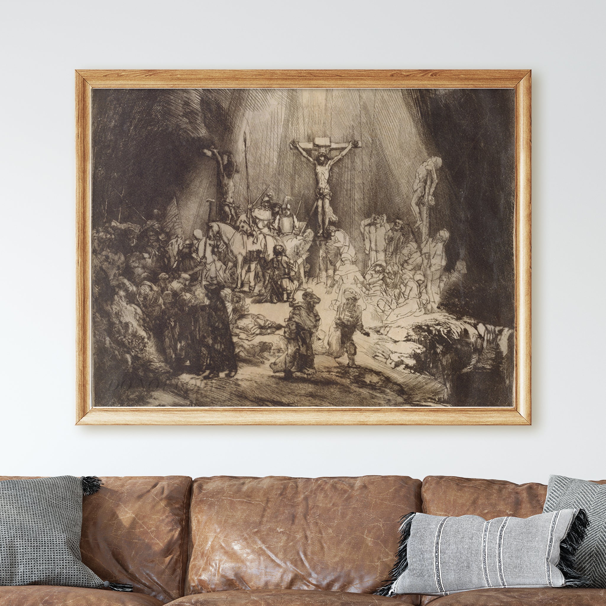 Christ Crucified Between The Two Thieves The Three Crosses (1653) by Rembrandt - Image 2