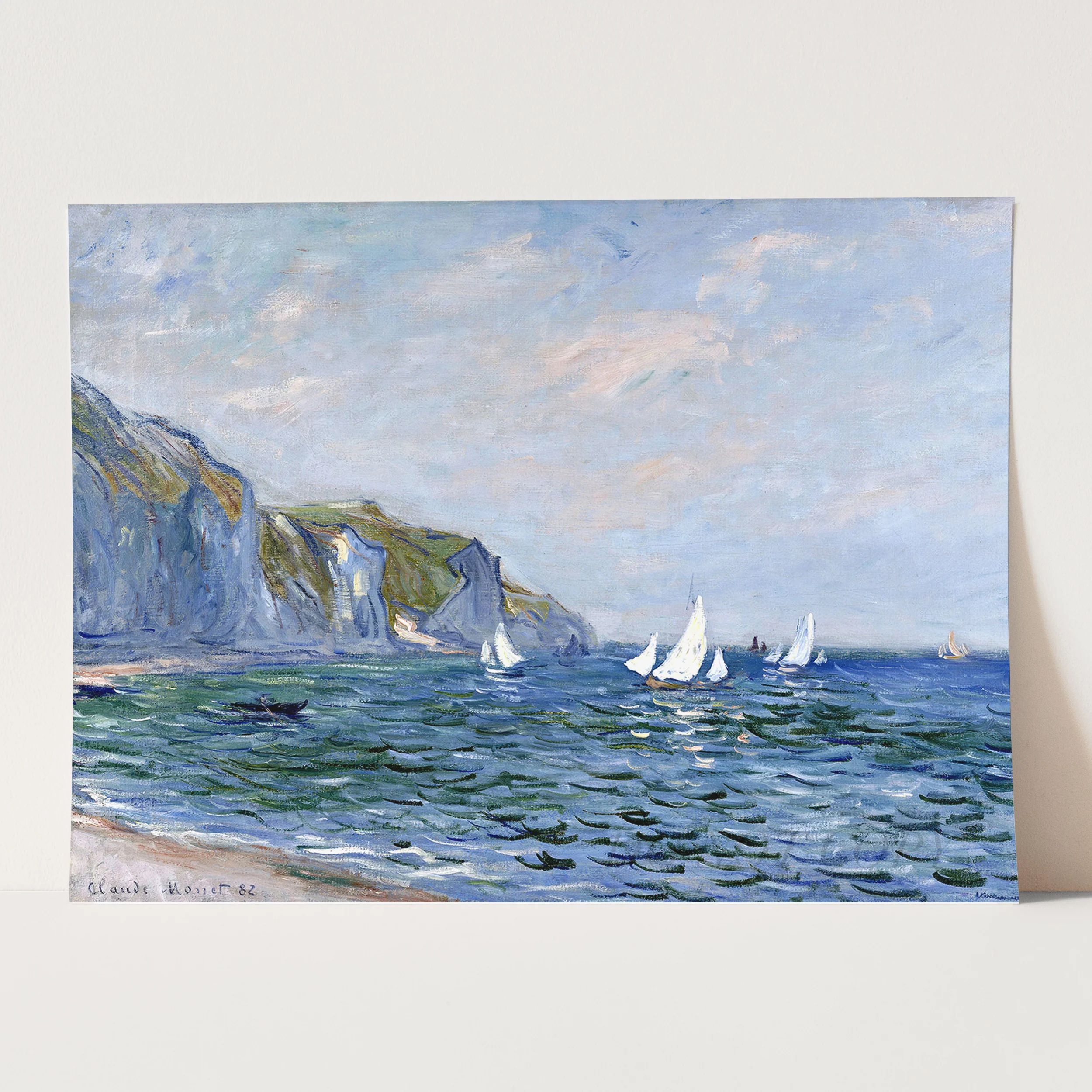 Cliffs and Sailboats at Pourville - Image 3