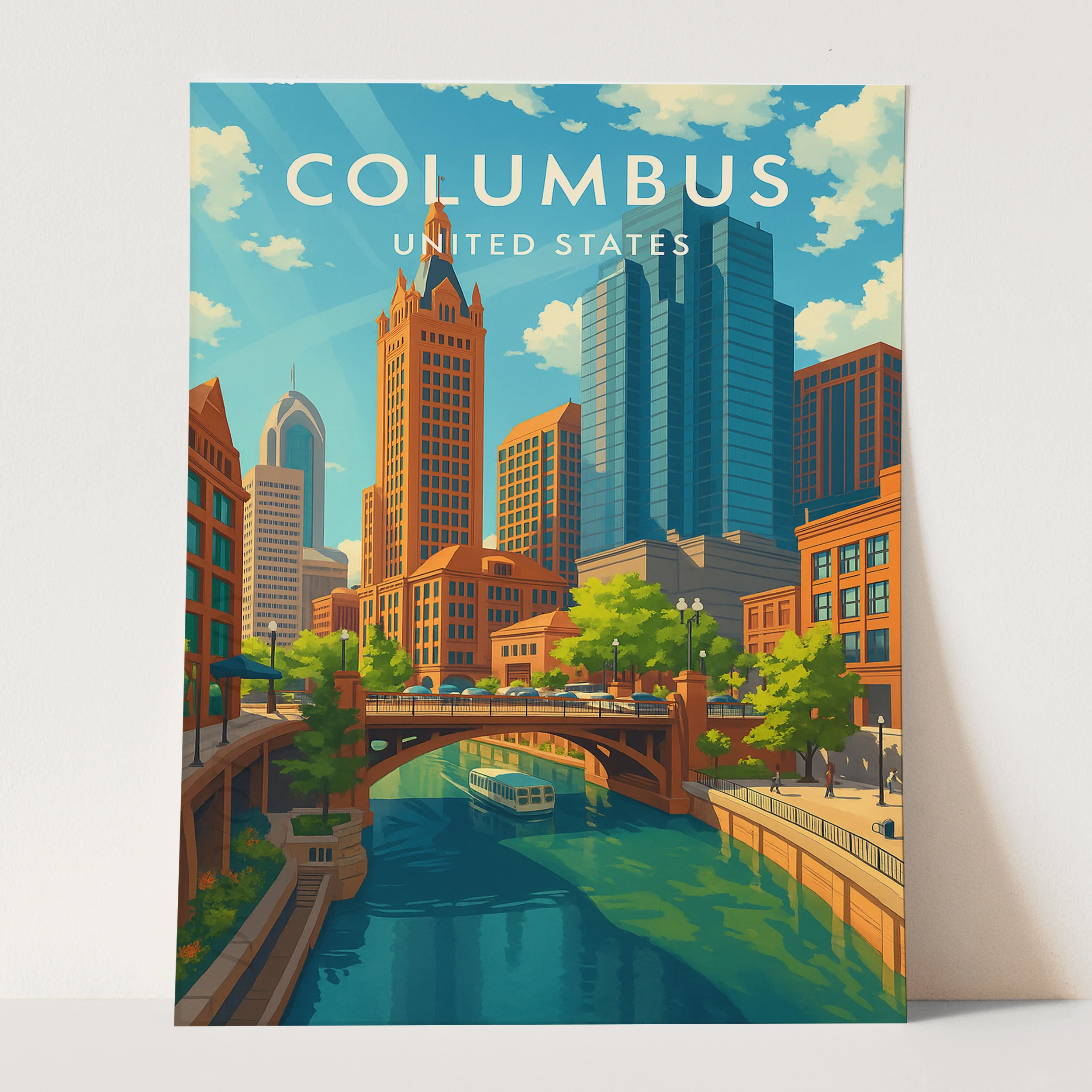 Columbus Ohio Vintage Travel Poster - Image 3