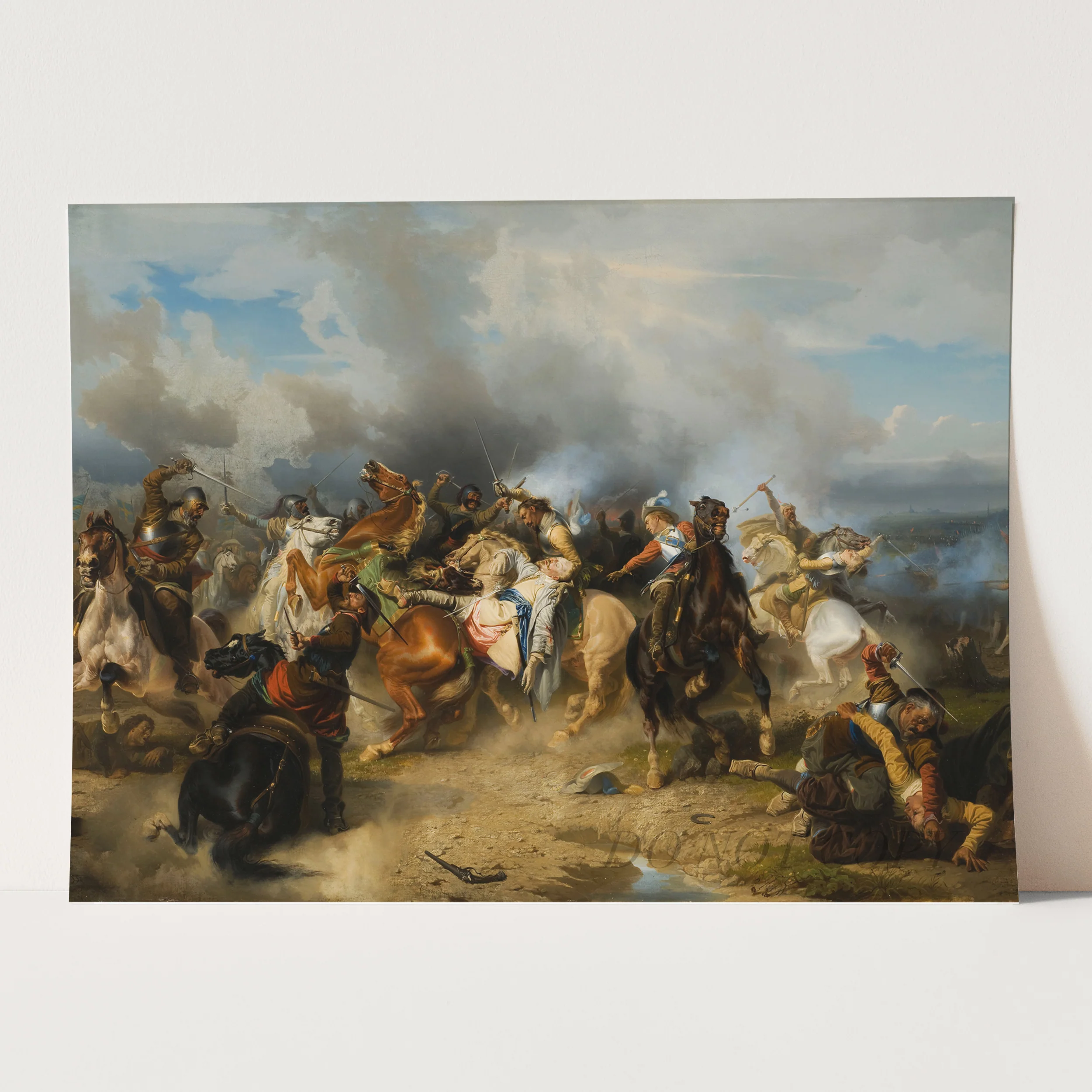 Death of King Gustav II Adolf of Sweden at the Battle of Lutzen by Carl Wahlboml - Image 3