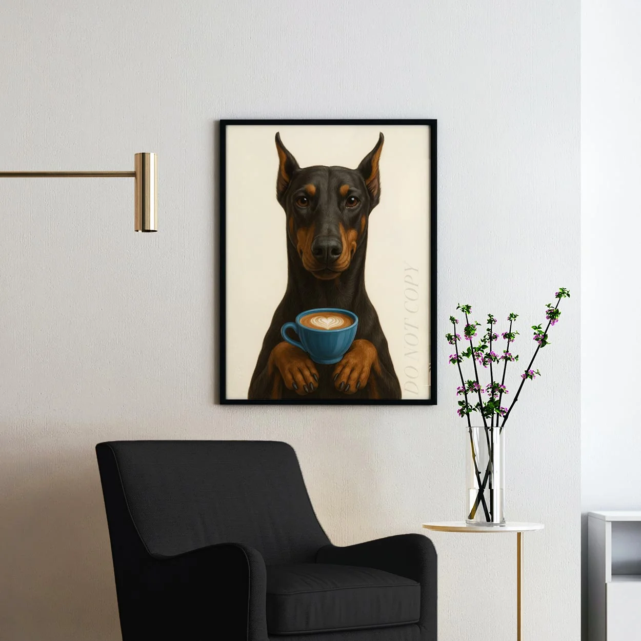 Dobermann With Latte Of Love - Image 2