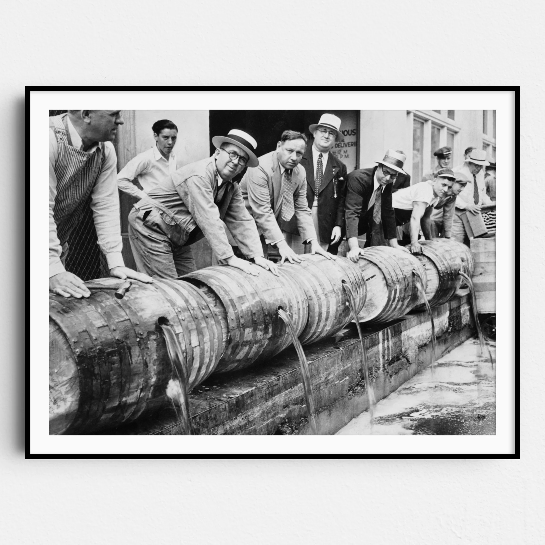 Dumping Beer Out During Prohibition 1920s