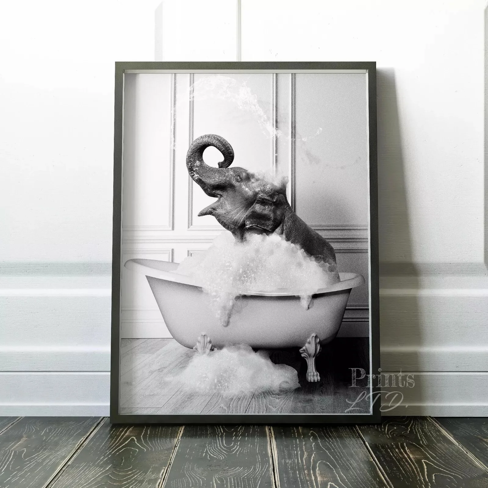 Elephant Taking A Bubble Bath In The Bathtub - Image 2