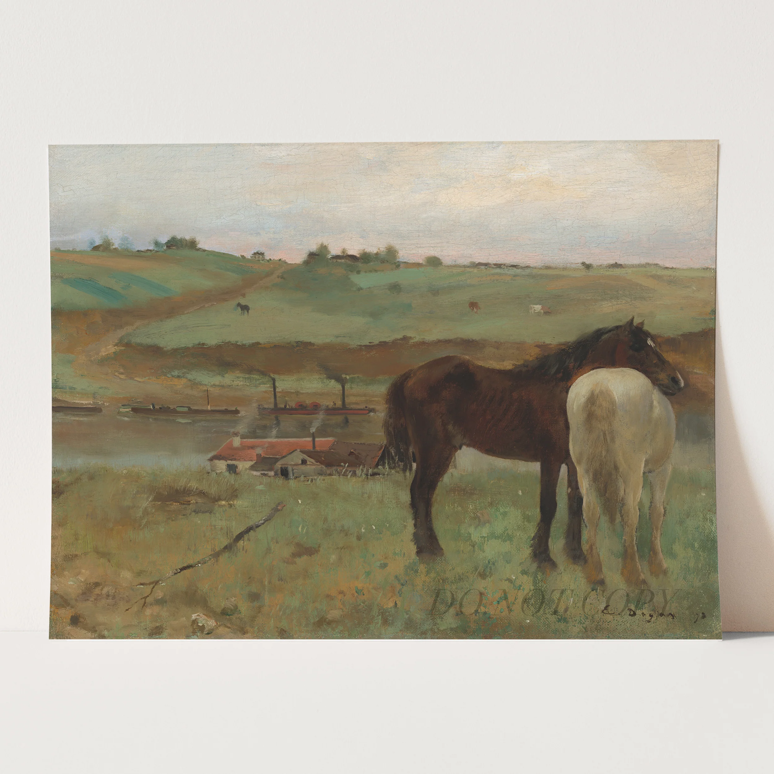 Horse In A Meadow (1871) by Edgar Degas - Image 3