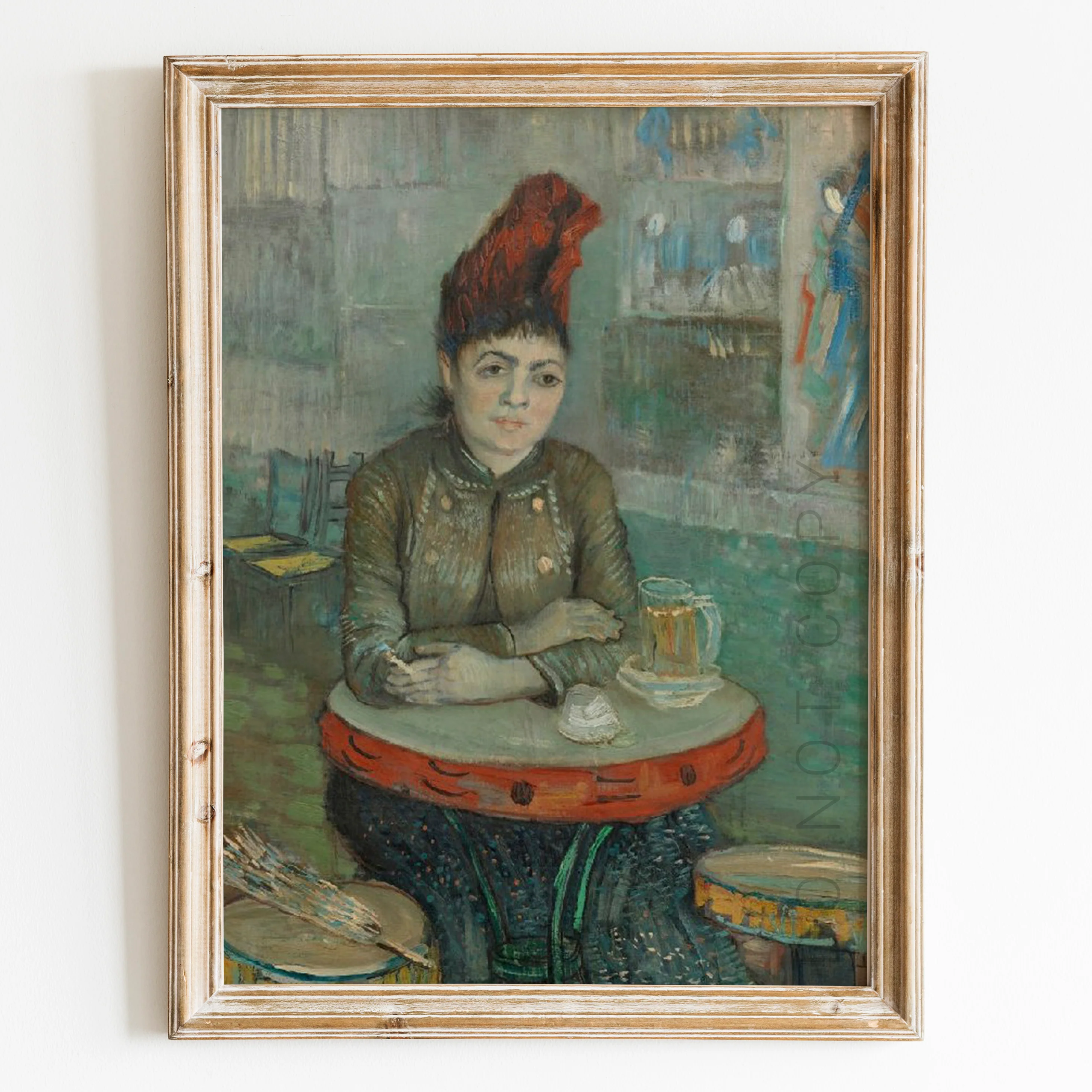 In the Café- Agostina Segatori in Le Tambourin (1887) by Van Gogh