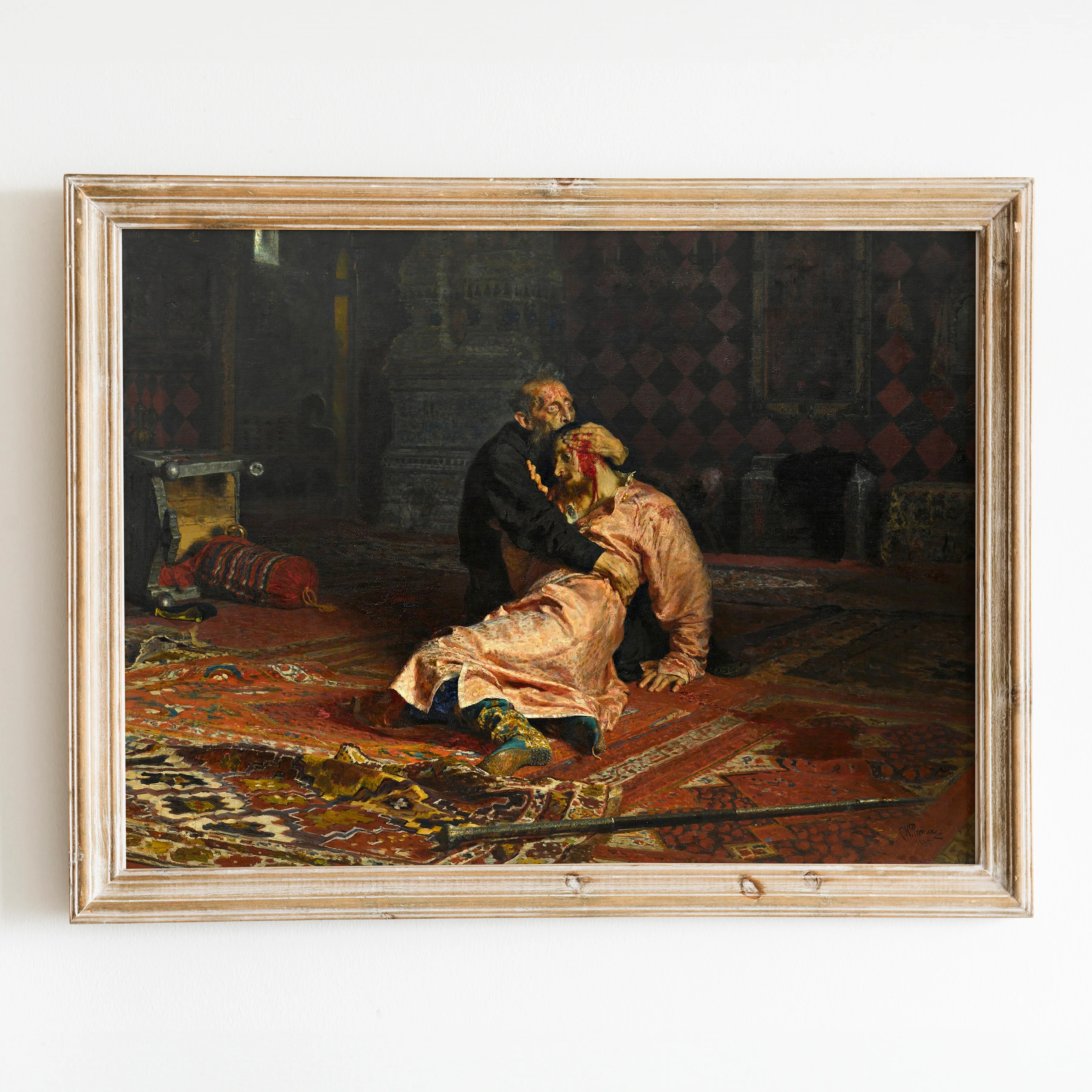 Ivan the Terrible and His Son Ivan on 16 November 1581 by Ilya Repin