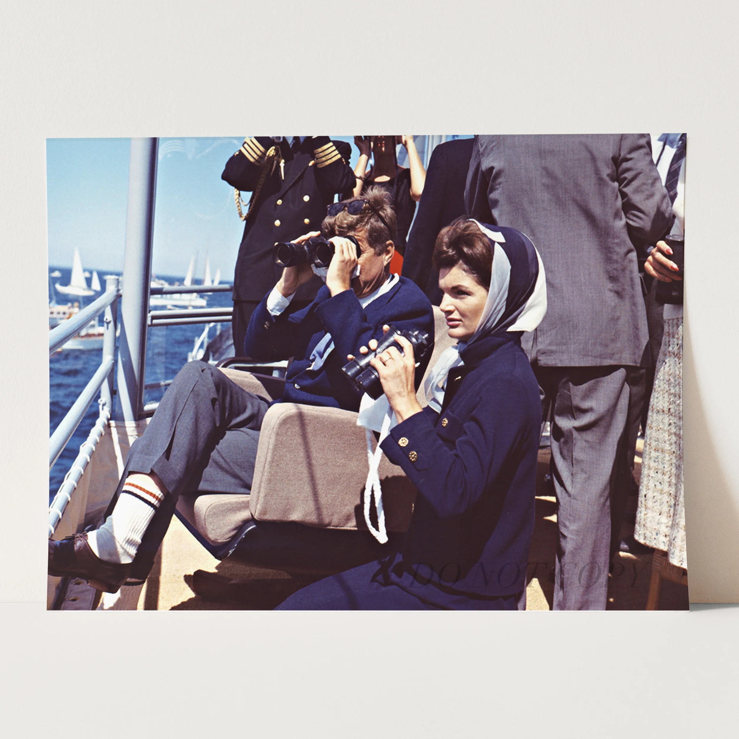 JFK and Jackie Kennedy Watching Sailing Competition, Cape Cod - Image 3