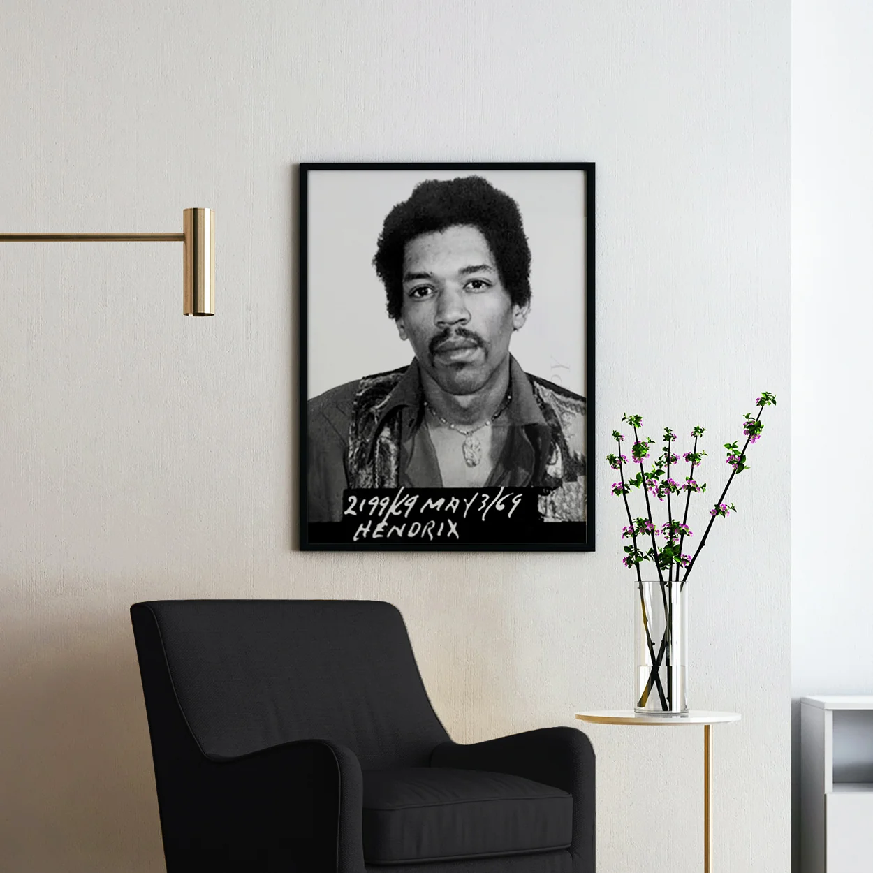 Jimi Hendrix Prison Mug Shot - Image 2