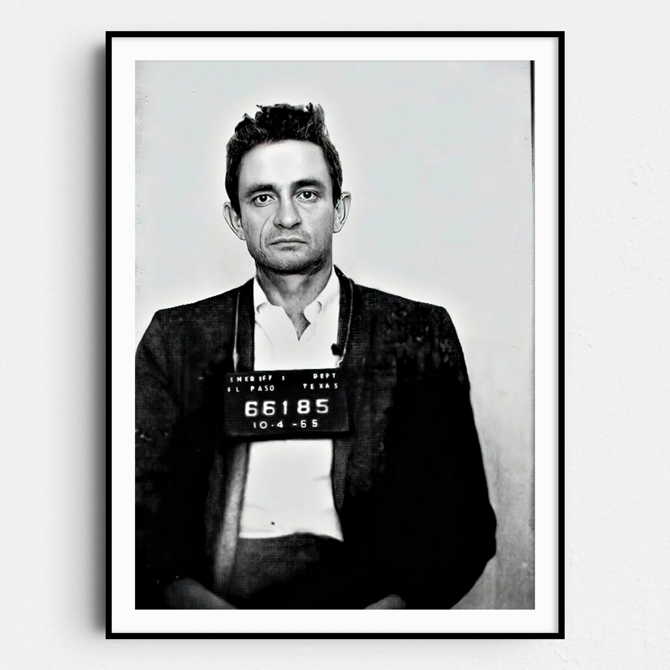 Johnny Cash Prison Mug Shot 1950s