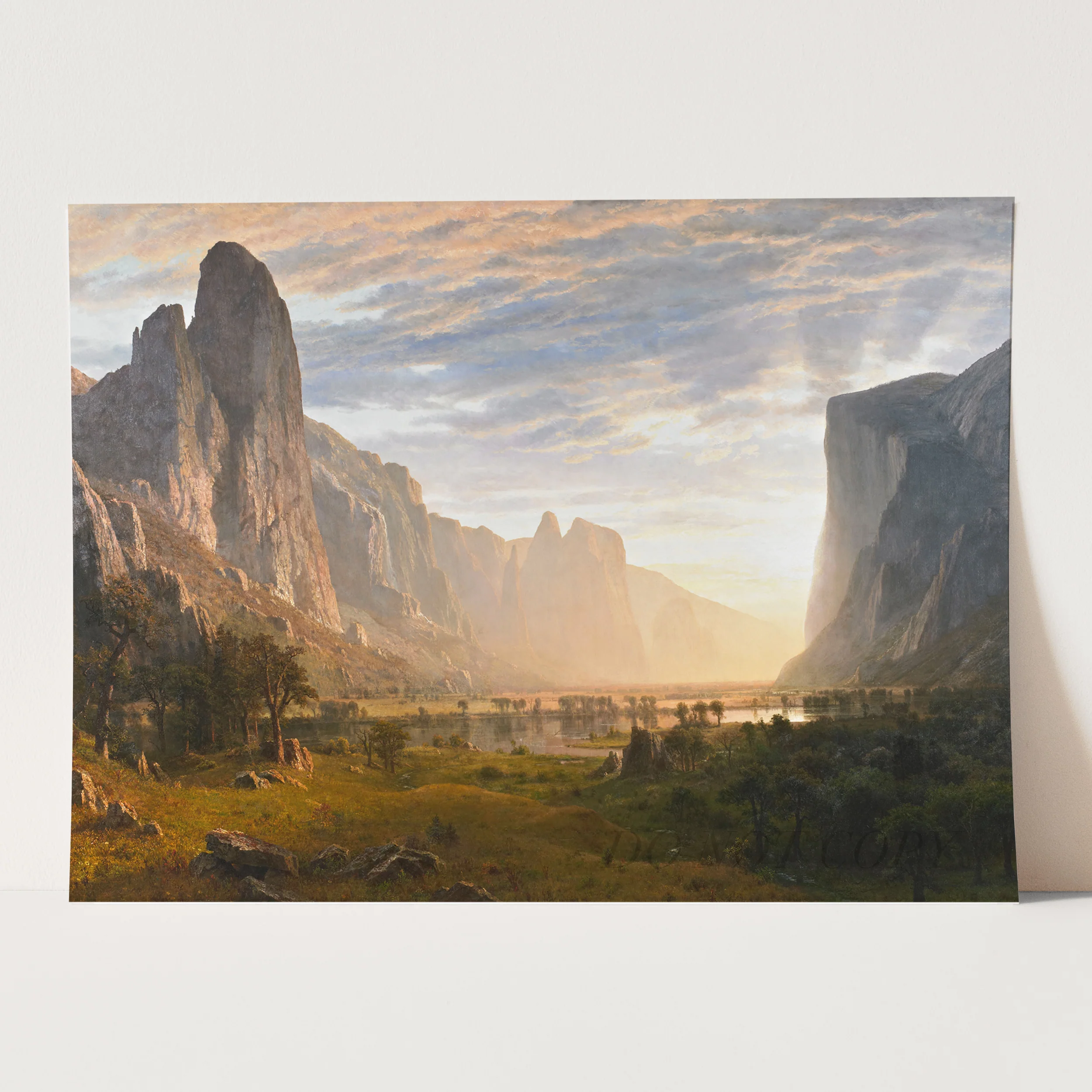 Looking Down Yosemite Valley California 1865 Albert Bierstadt - Image 3