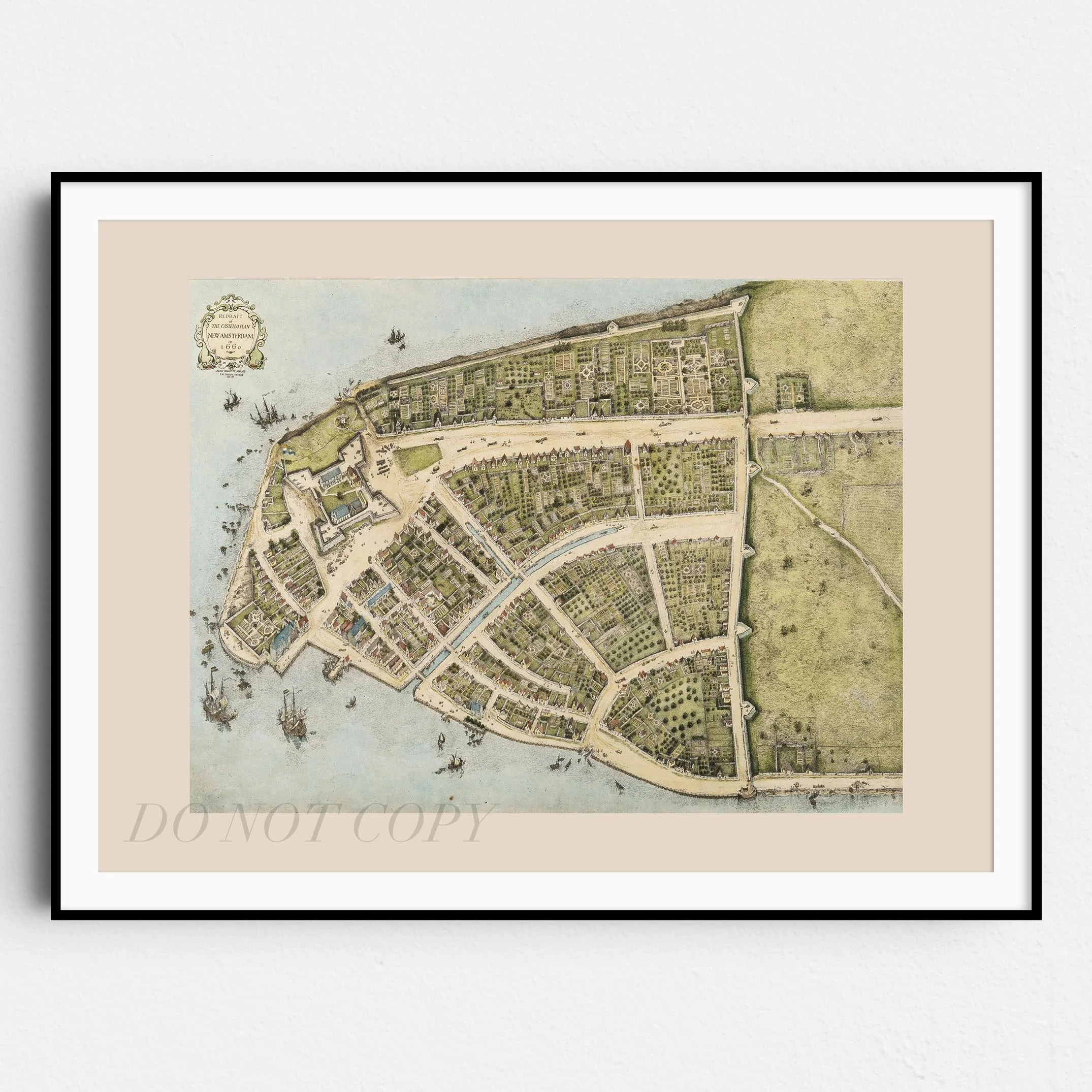 Map of New York as New Amsterdam 1660