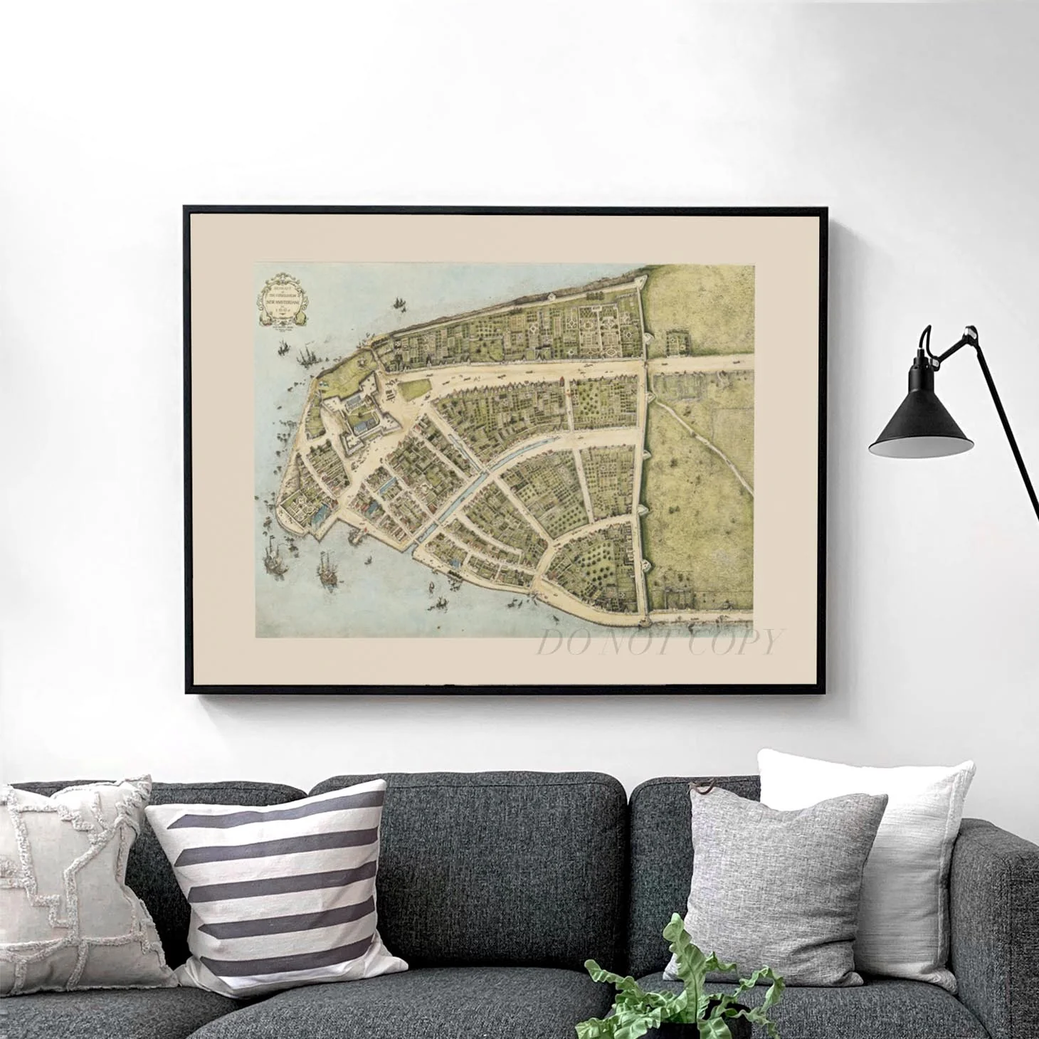 Map of New York as New Amsterdam 1660 - Image 2