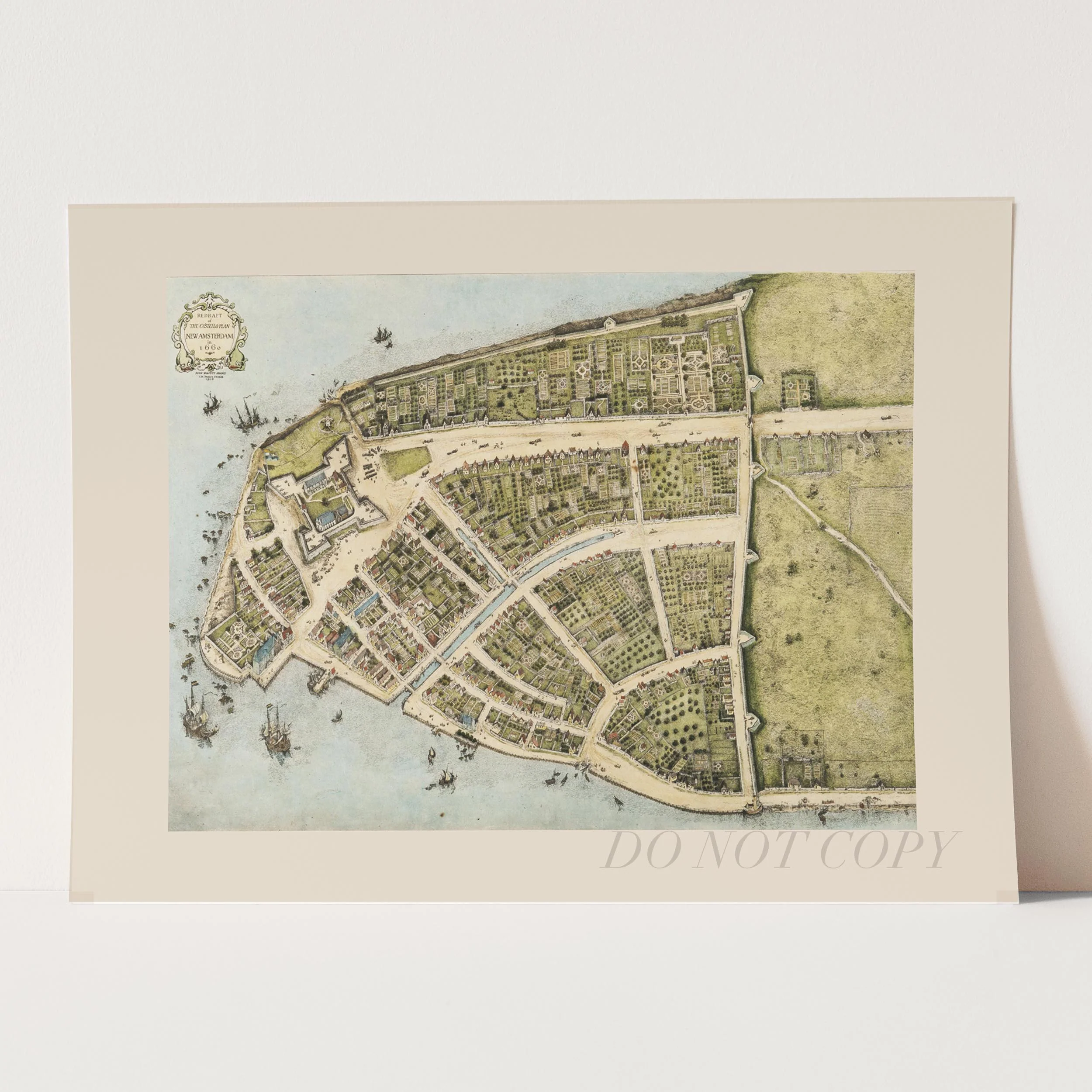 Map of New York as New Amsterdam 1660 - Image 3
