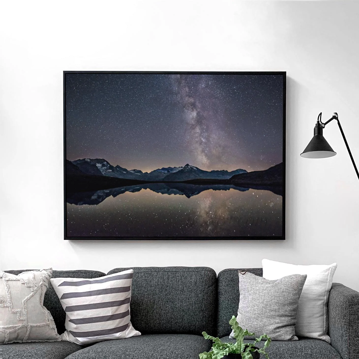 Milky Way Over Mountain And Lake - Image 2
