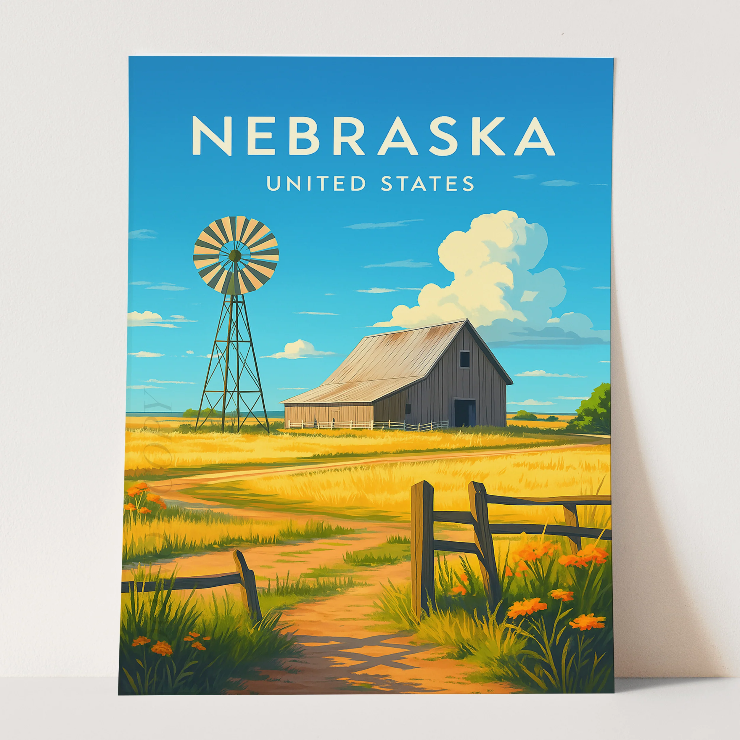 Nebraska Vintage Travel Poster - Image 3