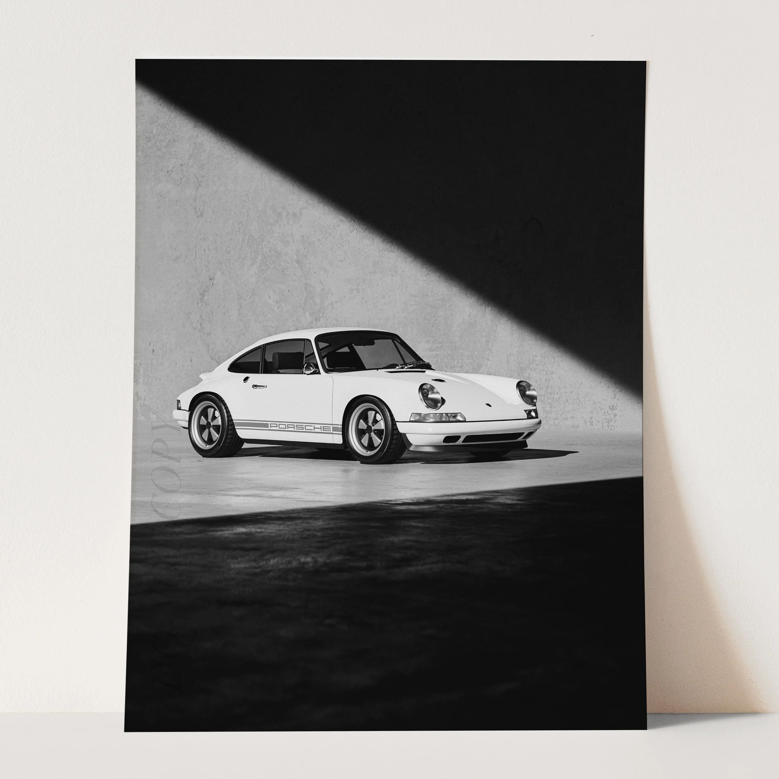 Porsche 911 Shadows Black & White - Image 3