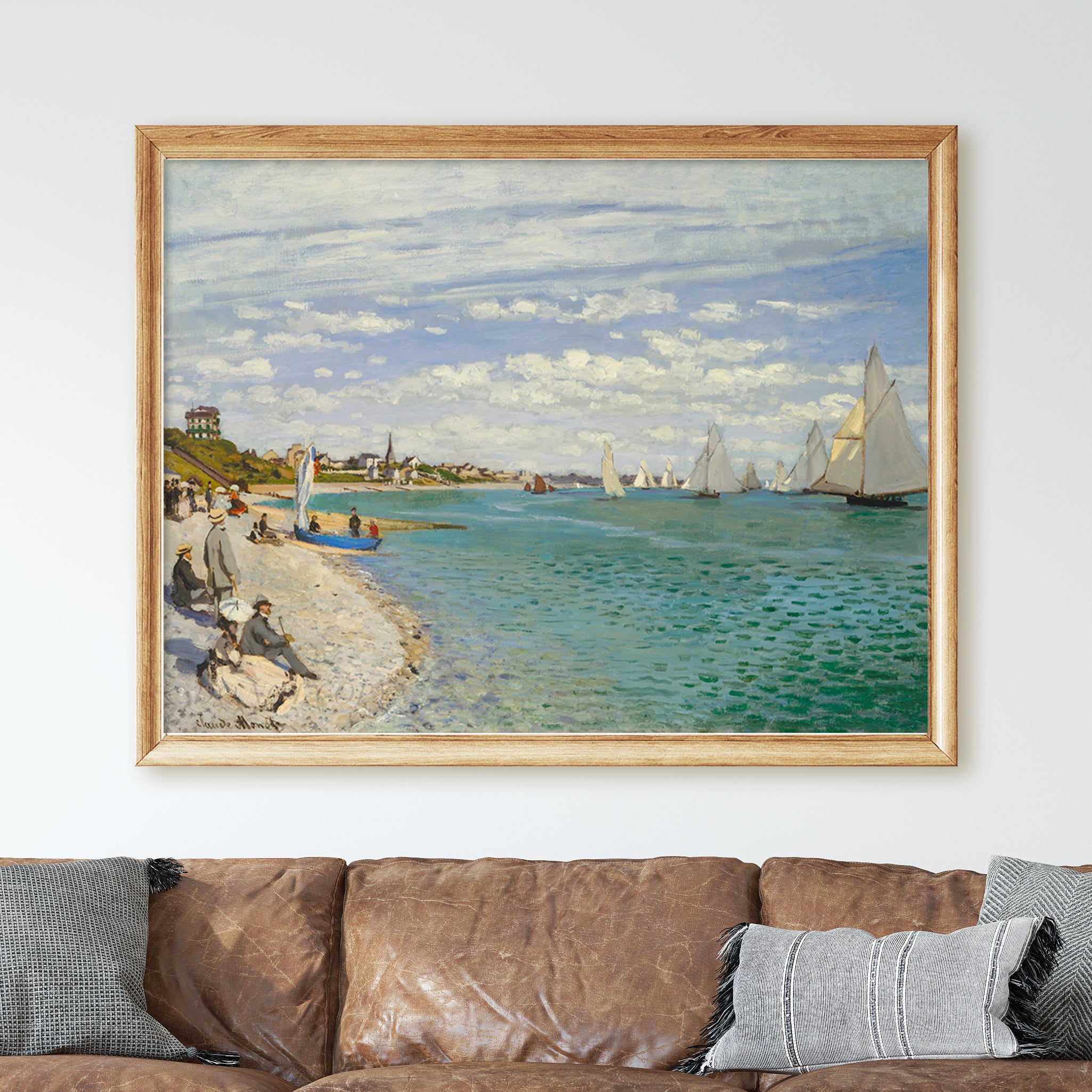 Regatta at Sainte-Adresse (1867) by Claude Monet - Image 2