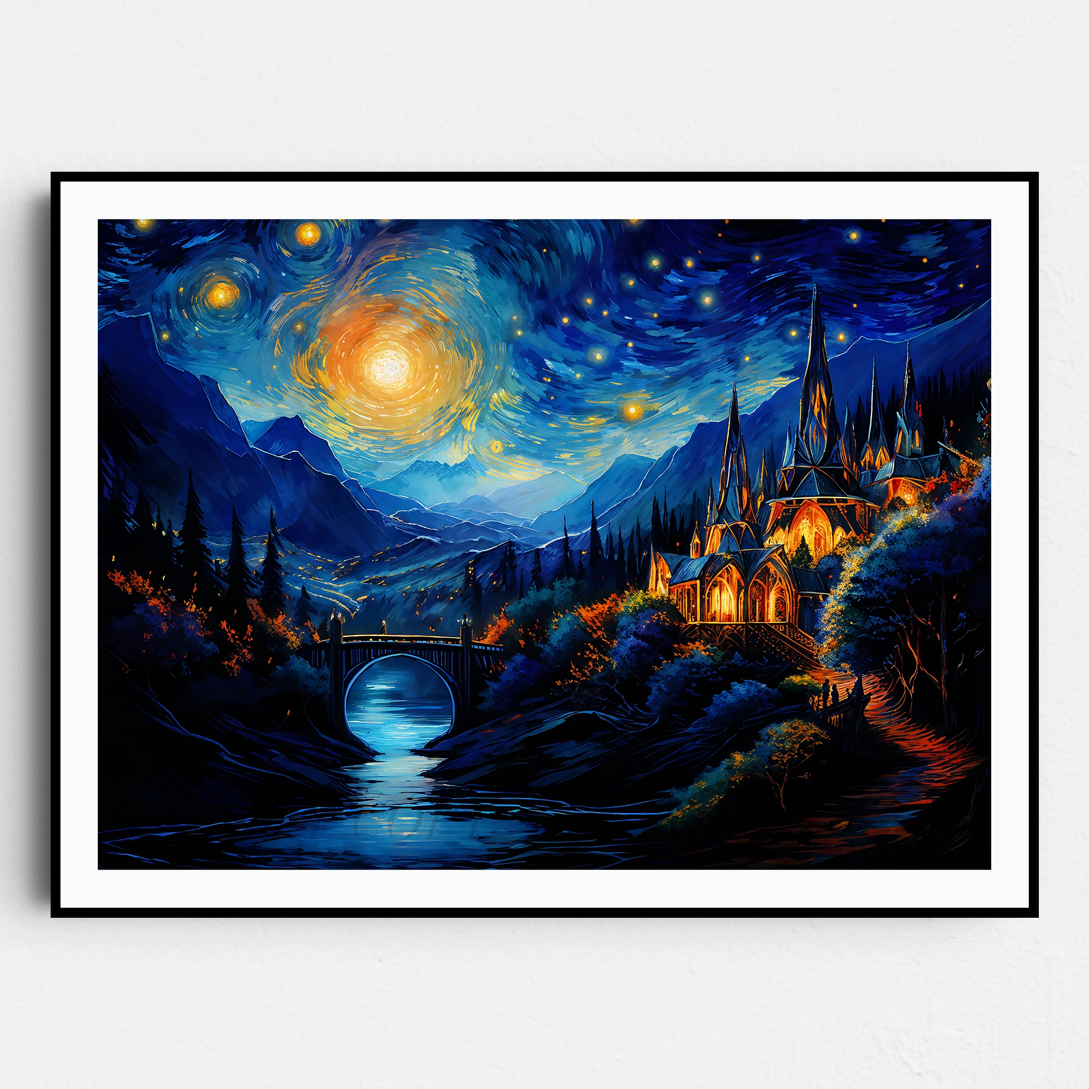 Rivendell as Van Gogh Starry Night