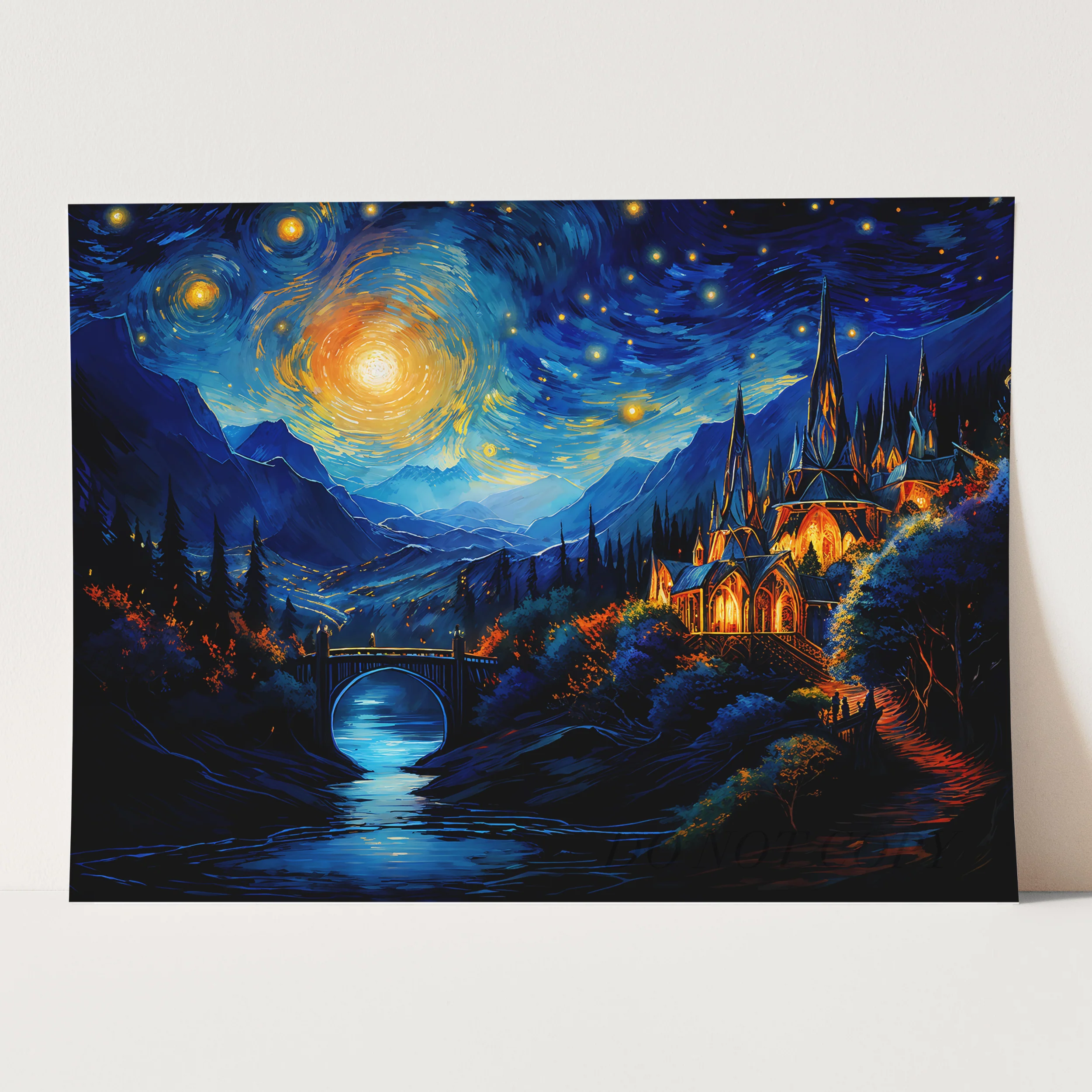 Rivendell as Van Gogh Starry Night - Image 3