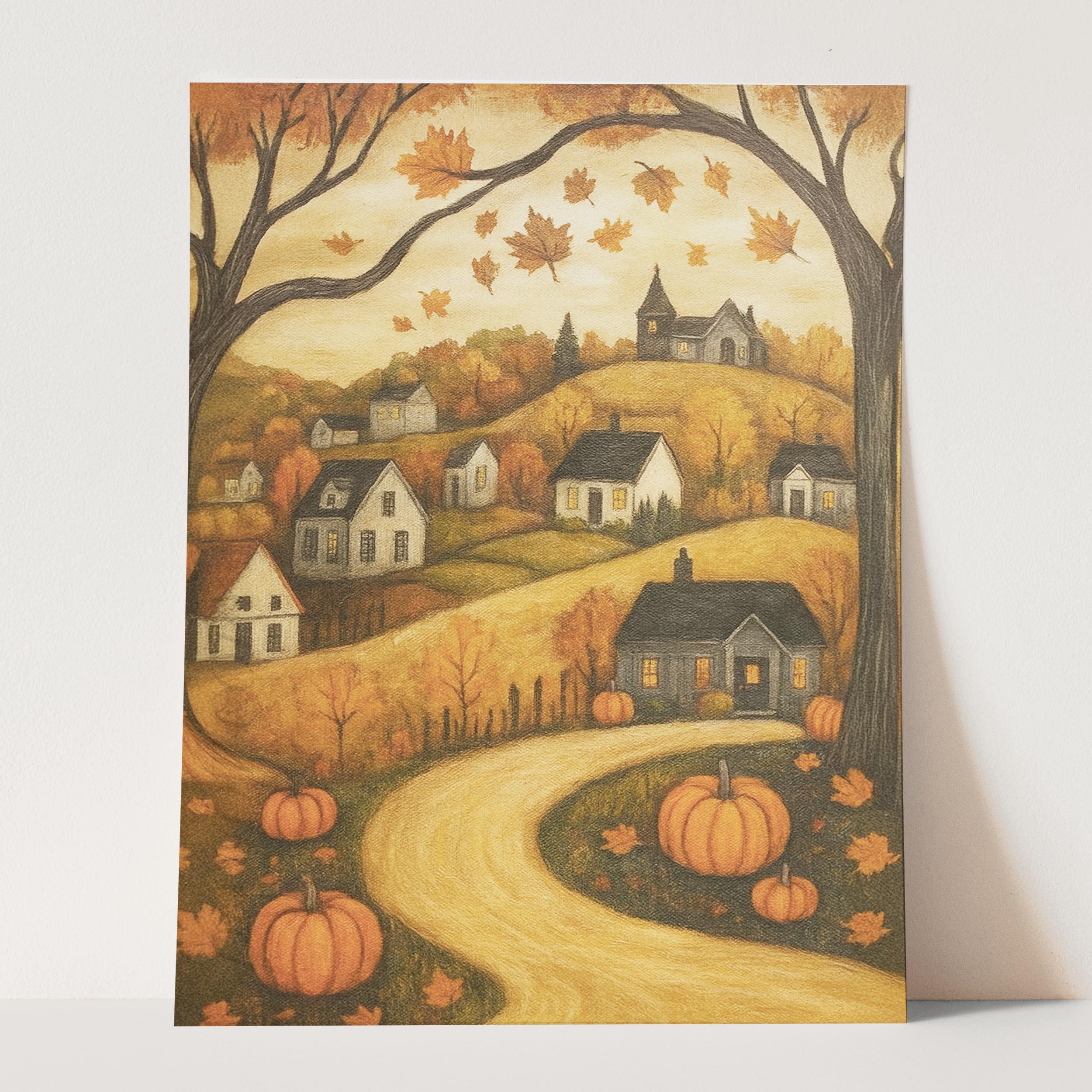 Rustic Village In Fall Autumn - Image 3