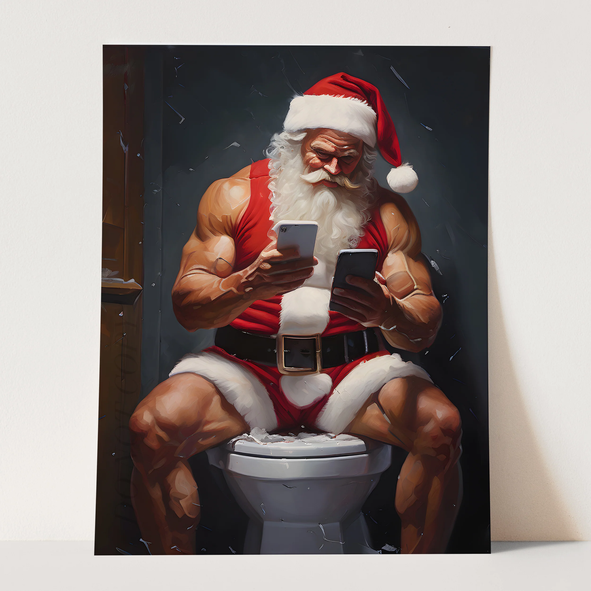 Santa Claus Working Hard on His Busiest Night of the Year - Image 3