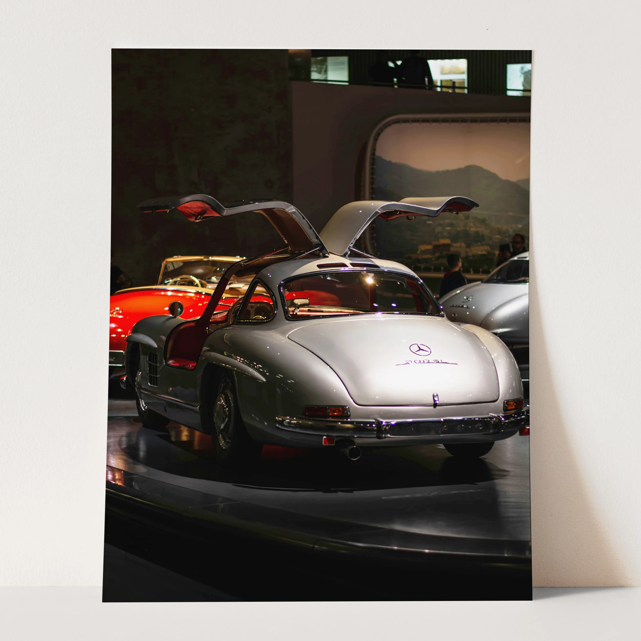 Silver Mercedes Benz 300SL Doors Up - Image 3