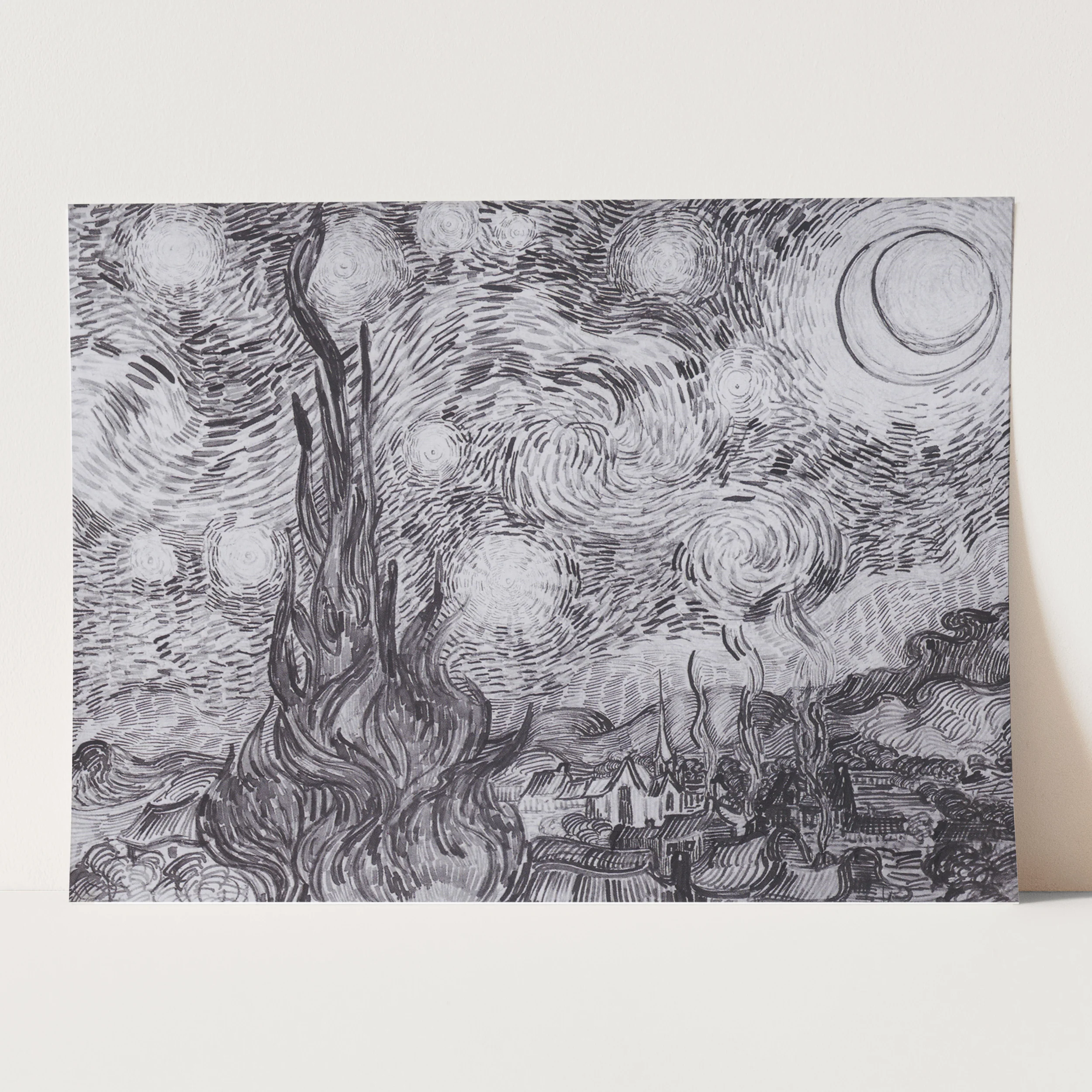 Starry Night Sketch by Van Gogh - Image 3