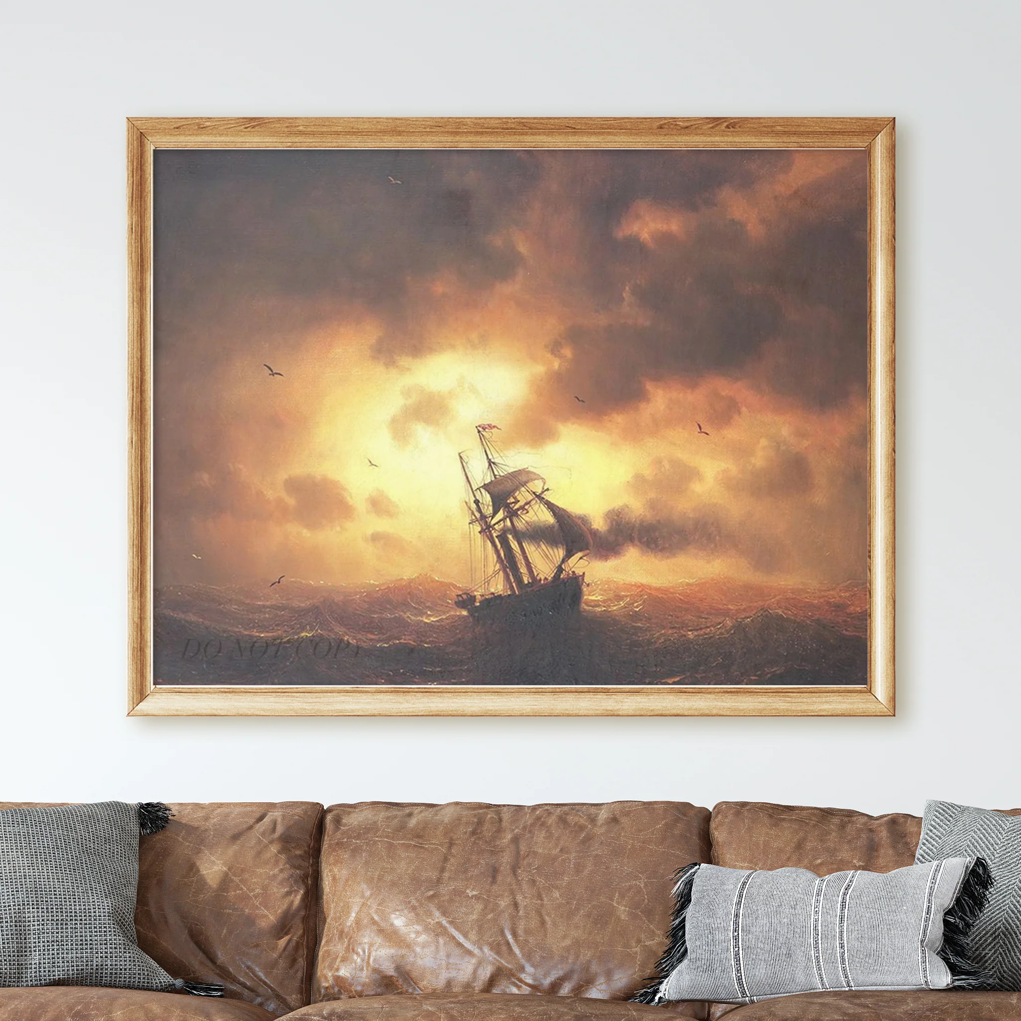 Steamship in Sunset by Marcus Larson - Image 2
