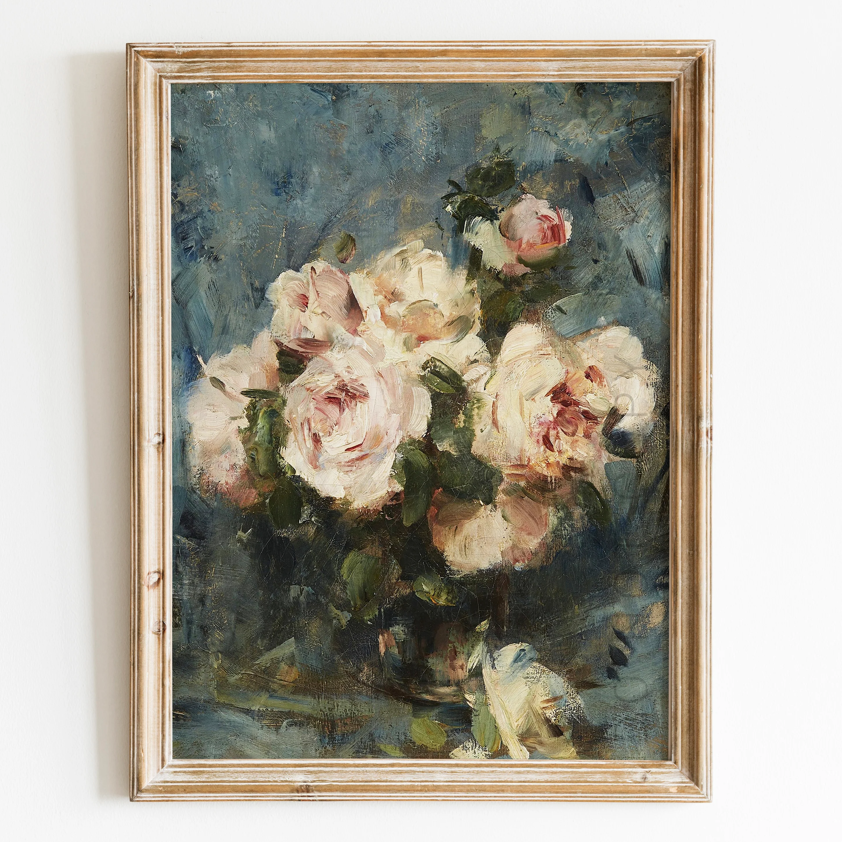 Still Life With Roses In A Glass Vase