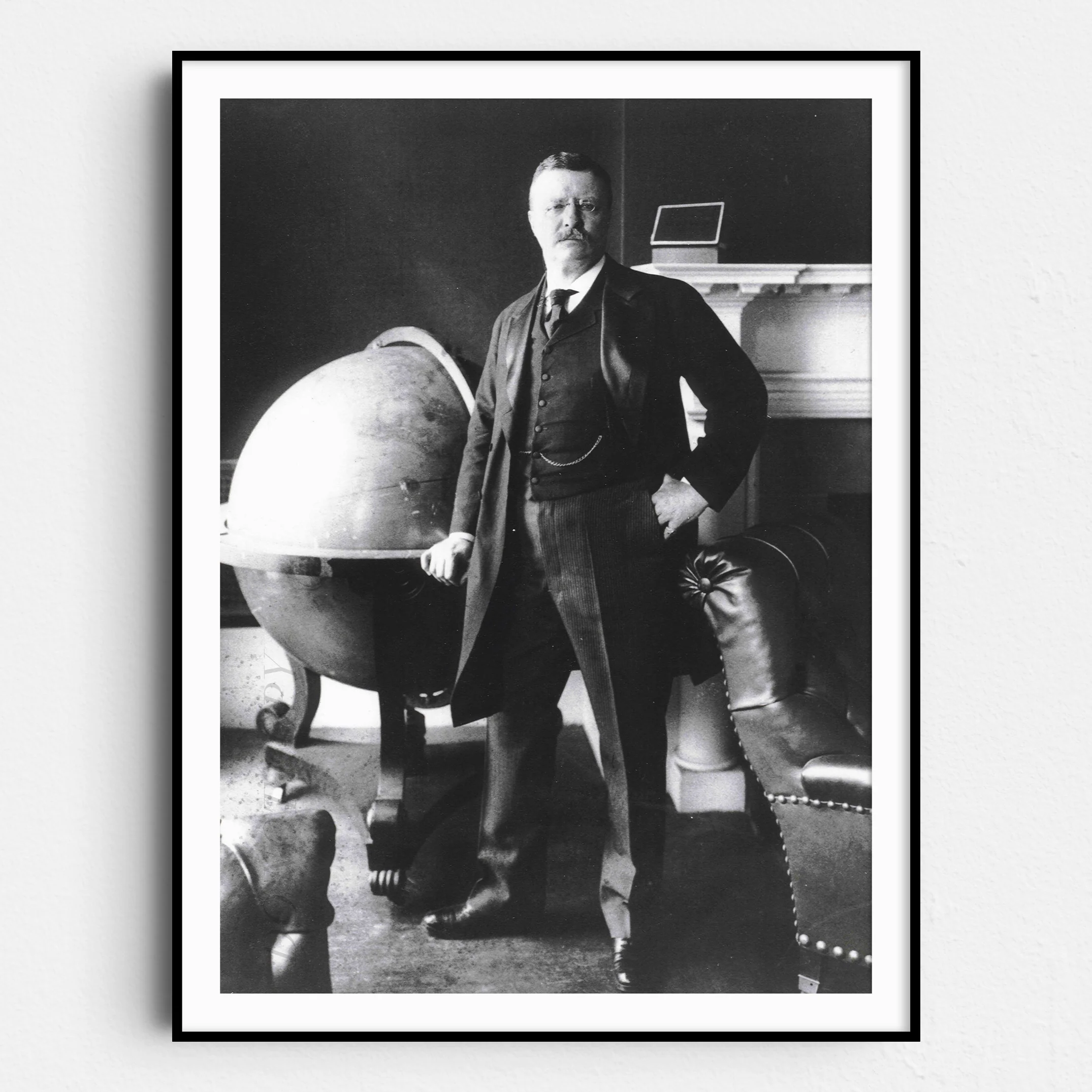 Teddy Roosevelt with Globe