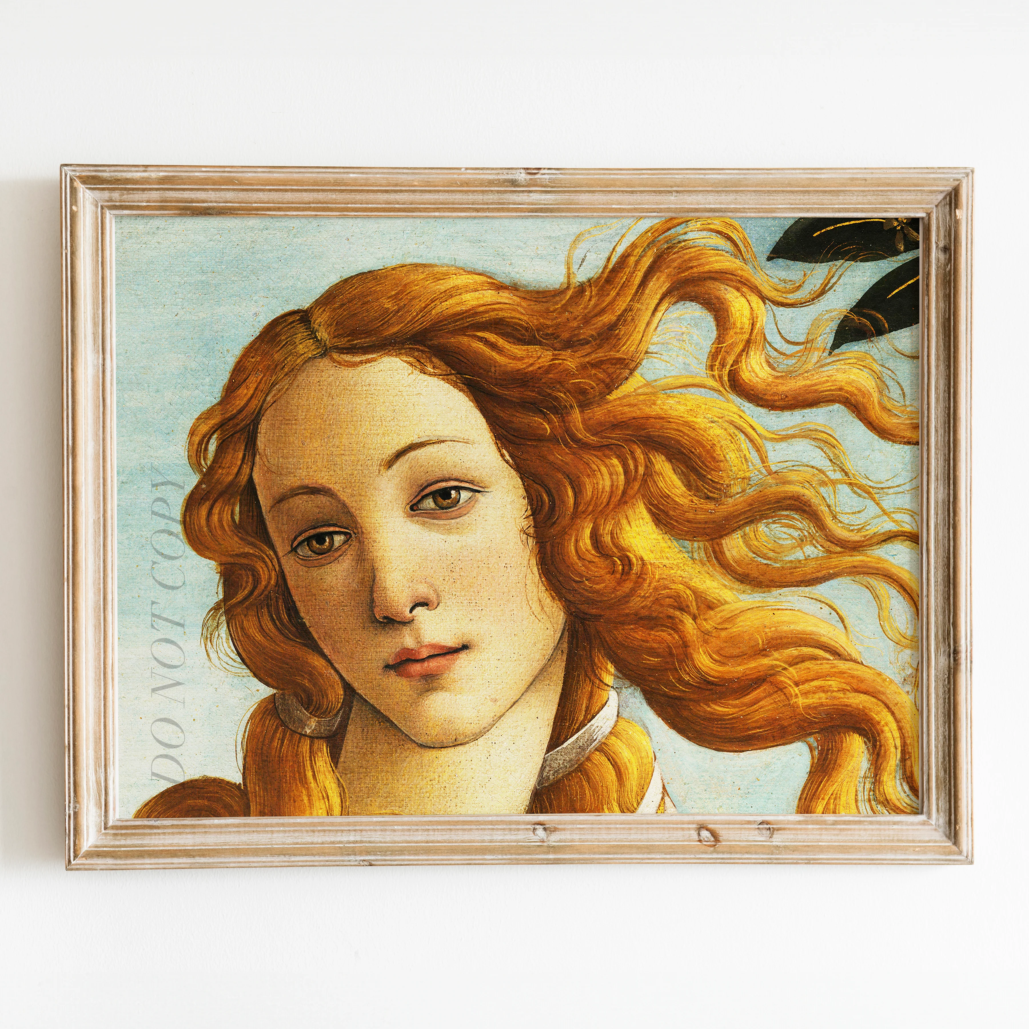 The Birth of Venus Detail of Head by Botticelli