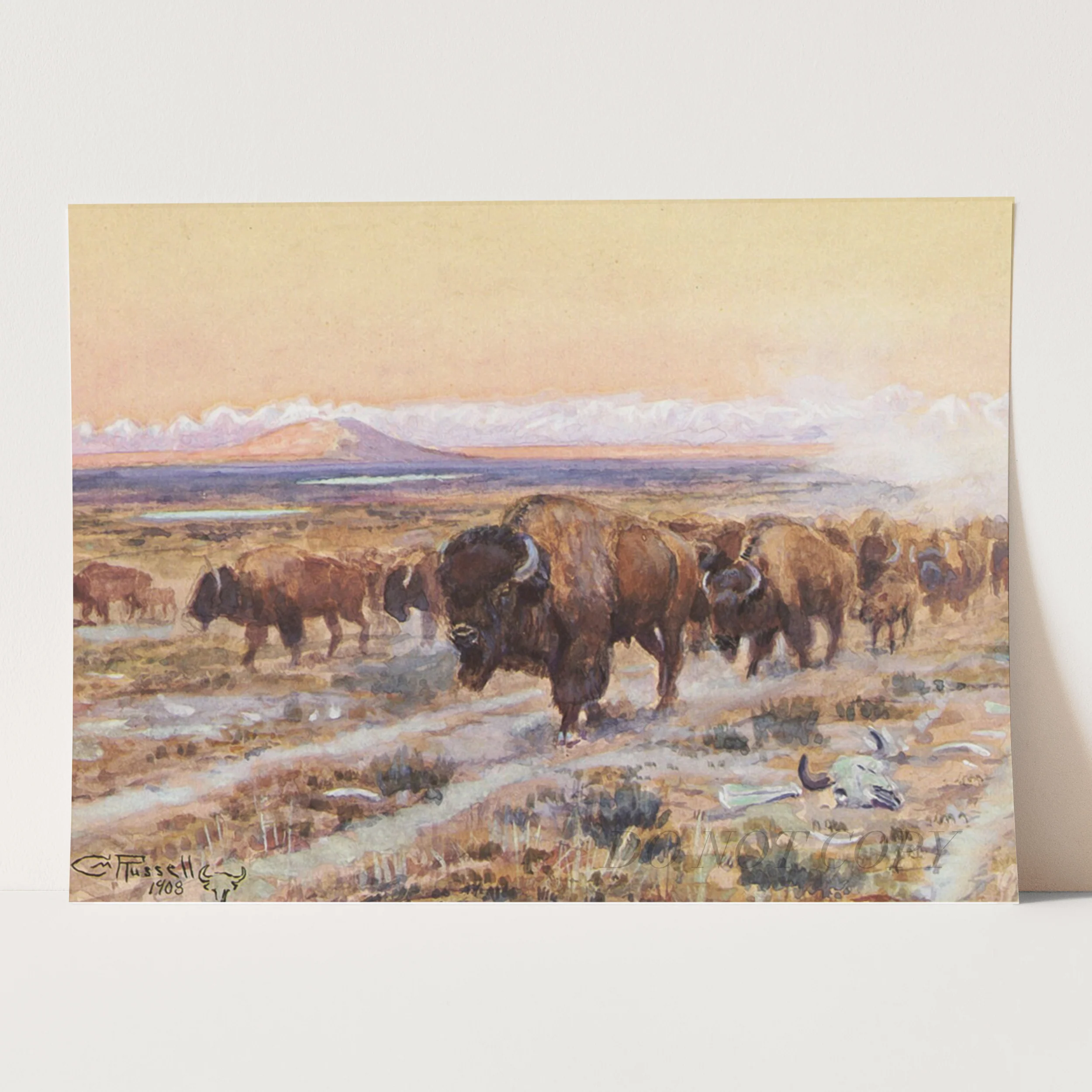 The Bison Trail by Charles Marion Russell - Image 3