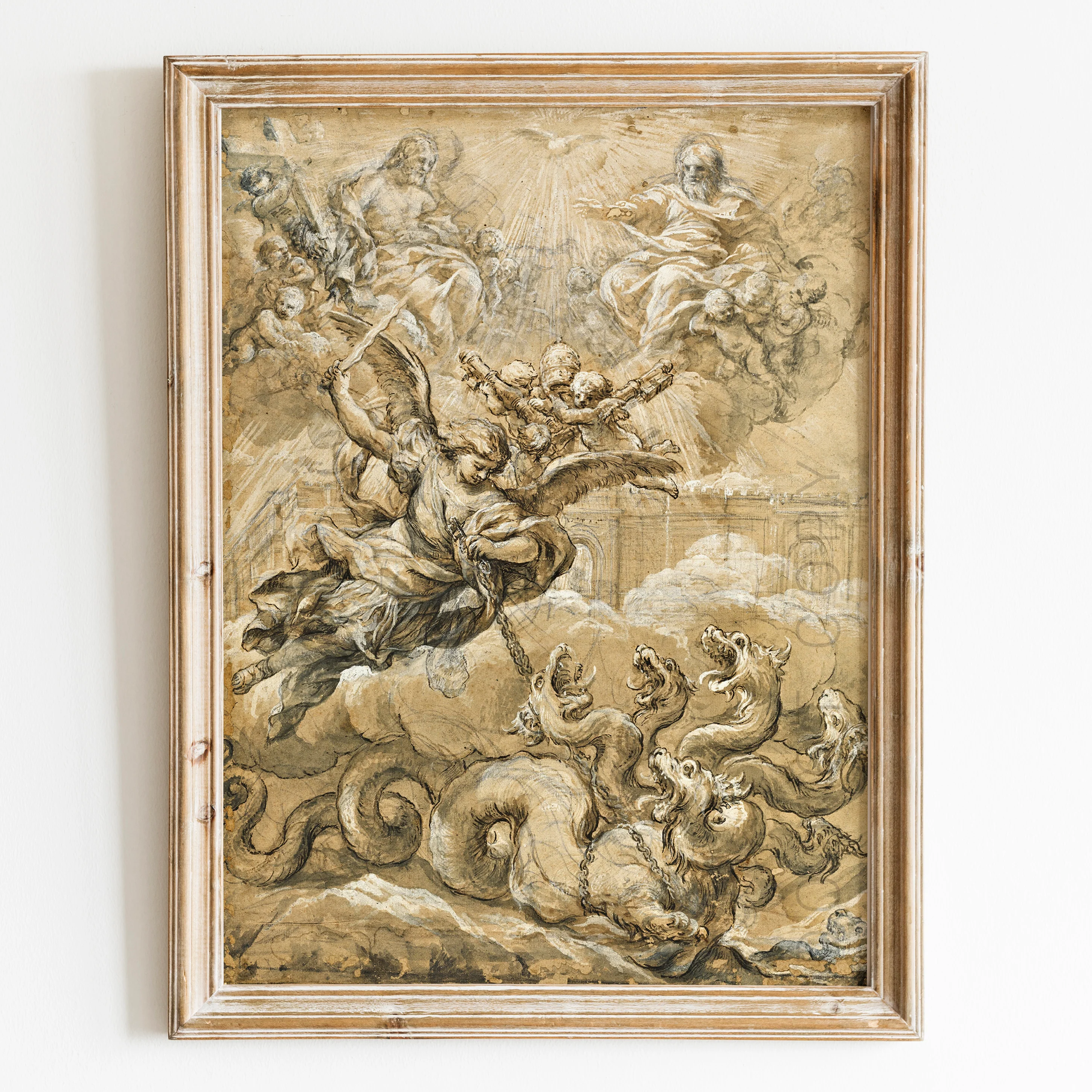 The Holy Trinity with Saint Michael Conquering the Dragon