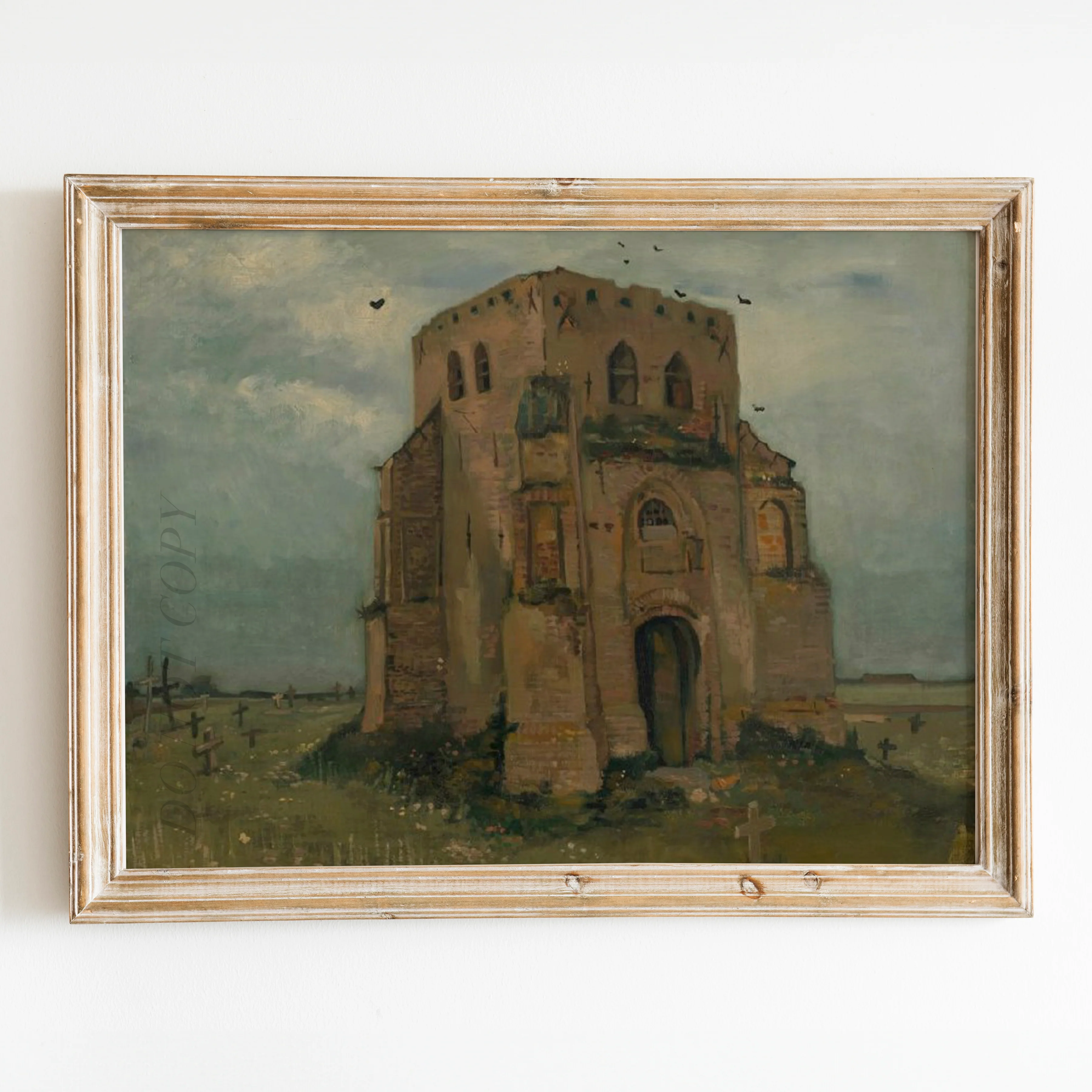 The Old Church Tower at Nuenen ('The Peasants' Churchyard') (1885) by Van Gogh