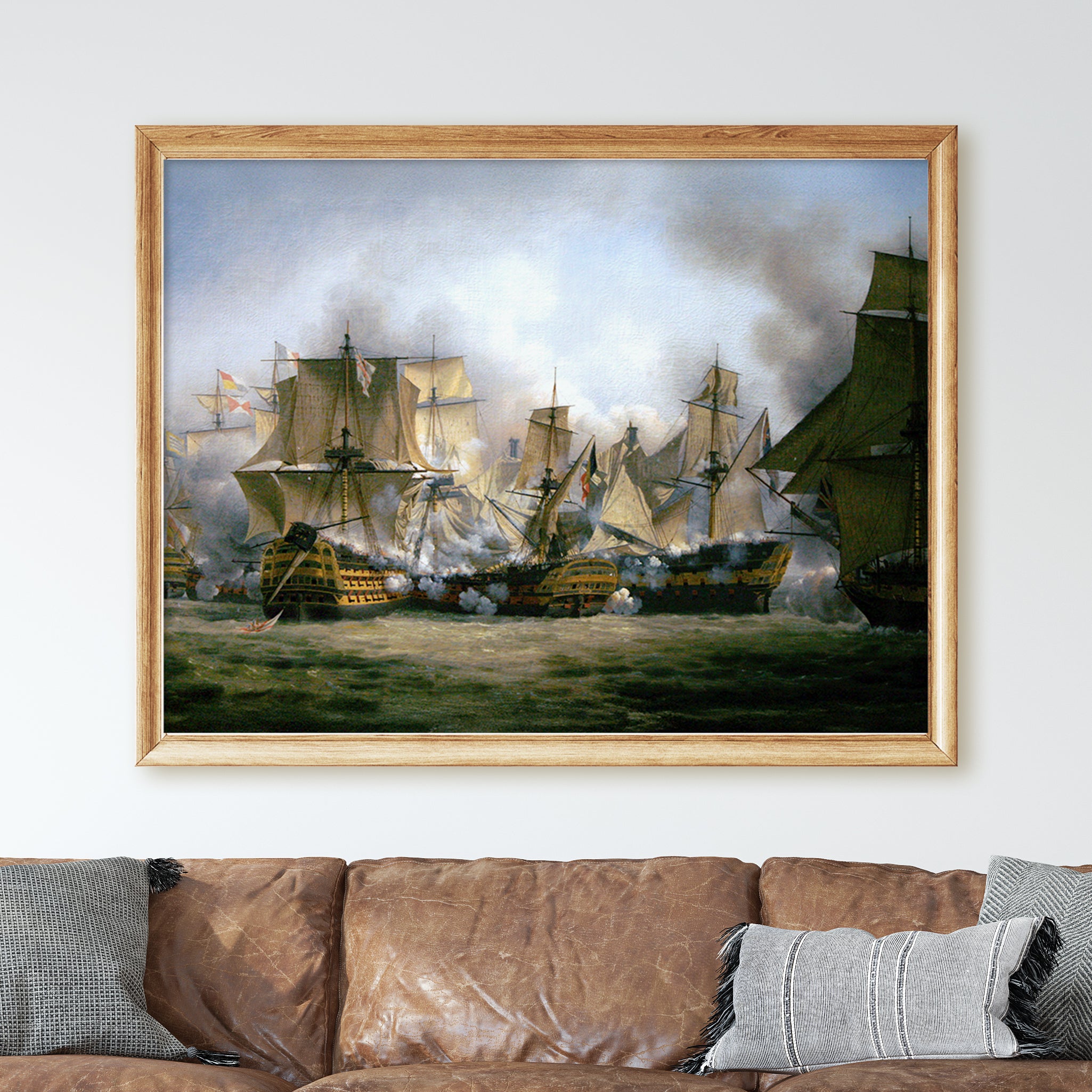 The Redoutable Fighting the Temeraire and HMS Victory at Trafalgar - Image 2