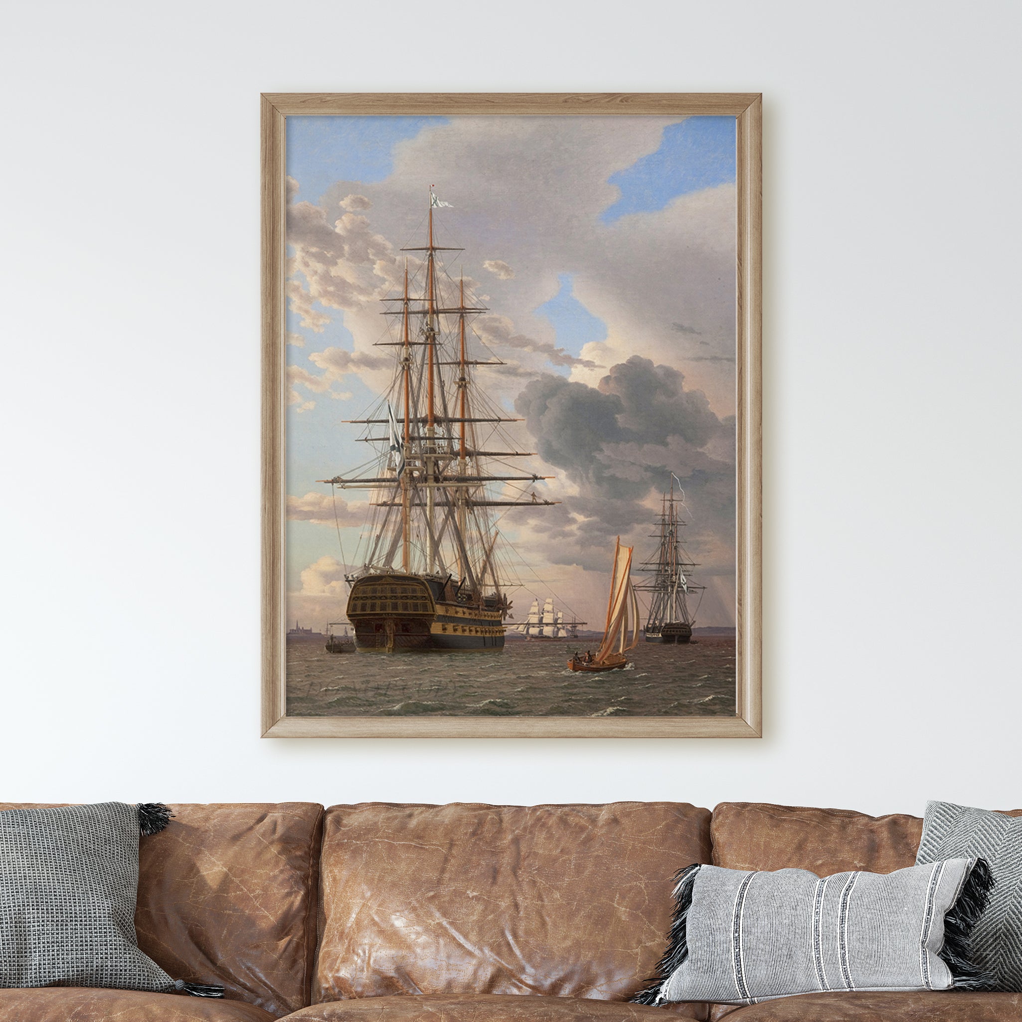 The Russian Ship of the Line "Asow" and a Frigate at Anchor in the Roads of Elsinore - Image 2