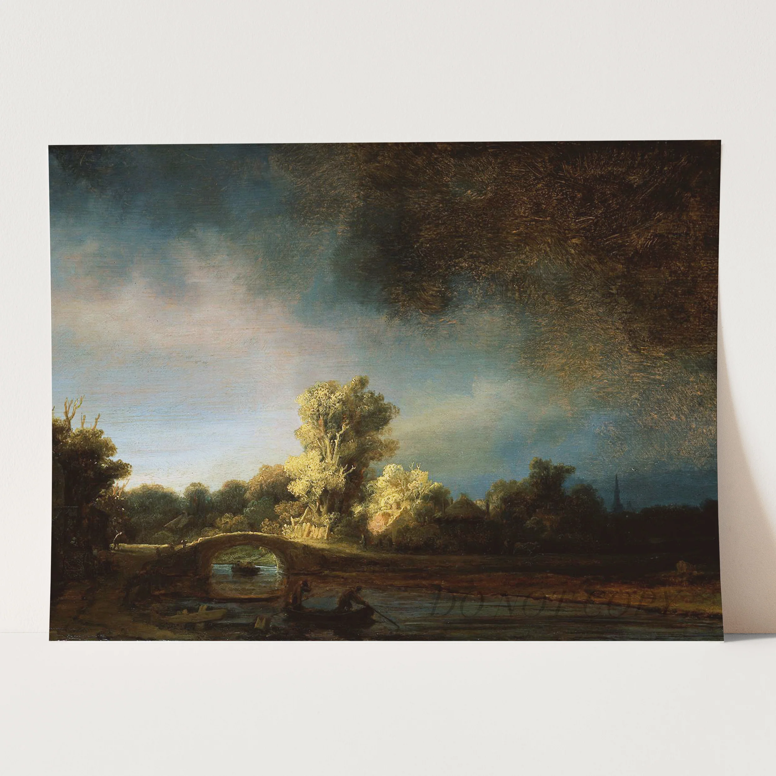 The Stone Bridge By Rembrandt - Image 3
