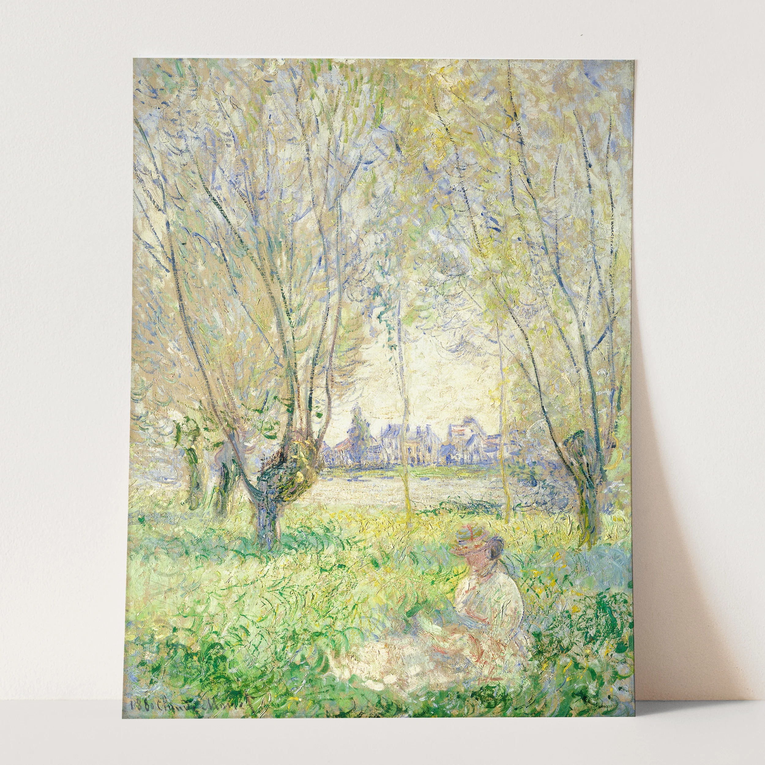 Woman Seated under the Willows (1880) by Claude Monet - Image 3