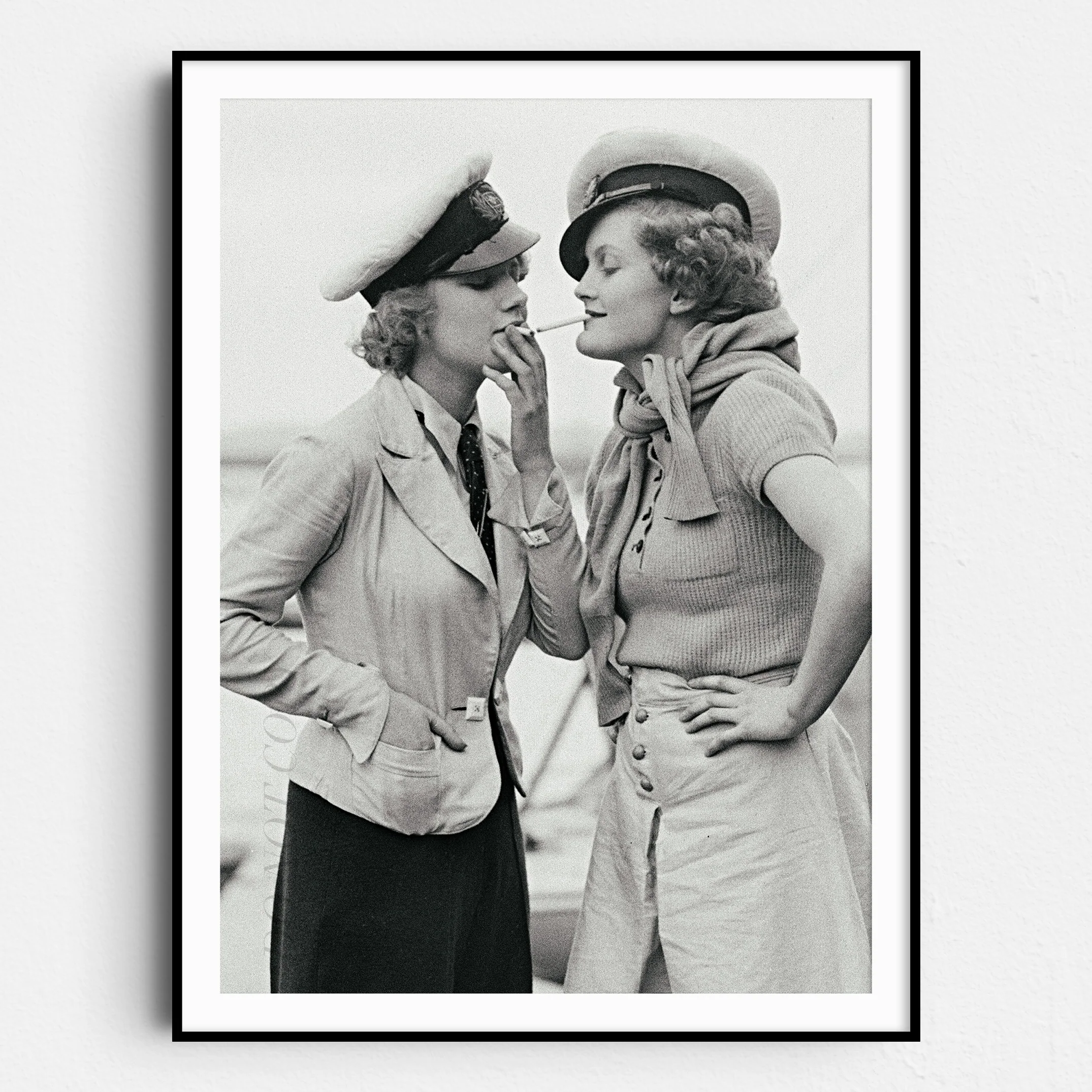 Women Smoking on the Beach